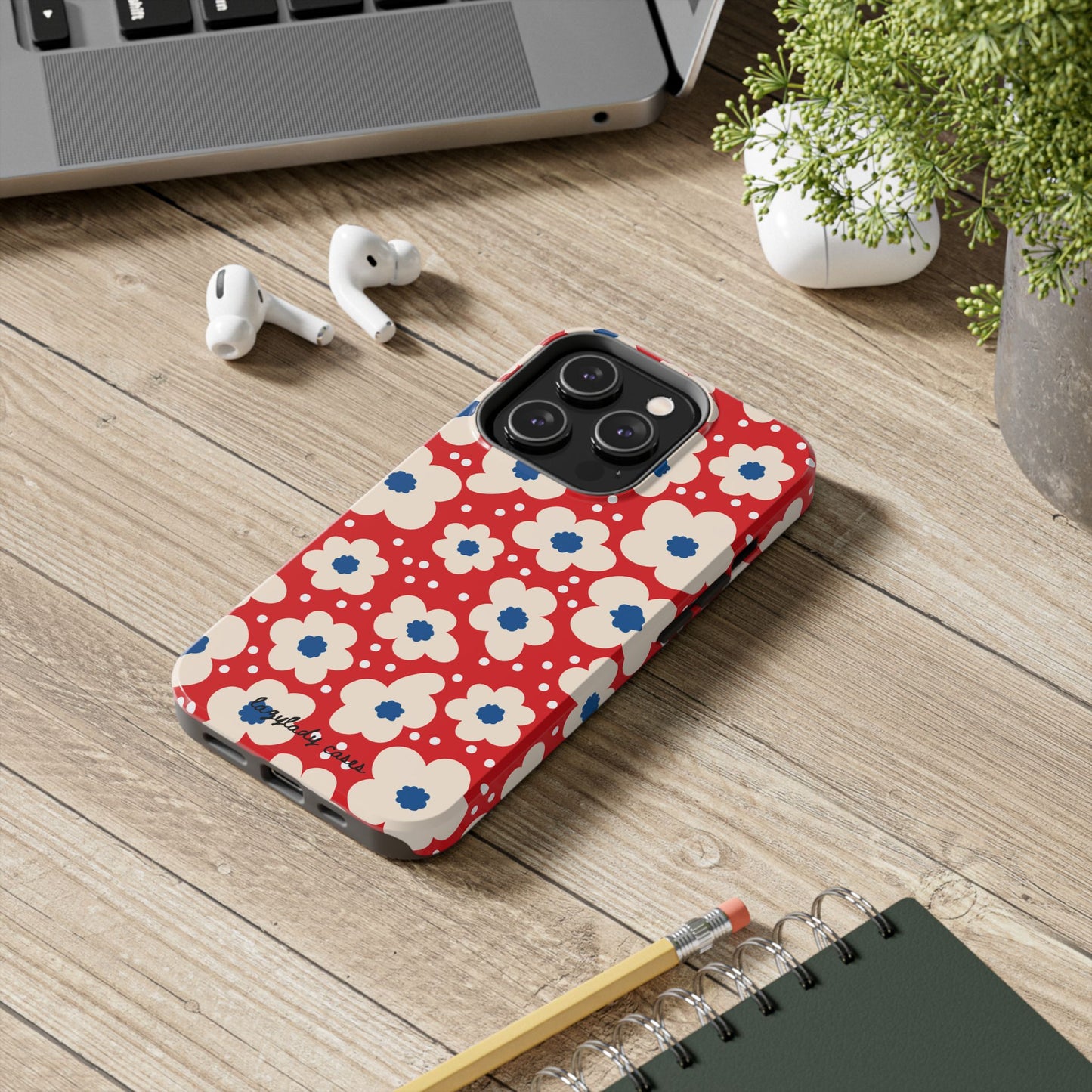 Blossom Floral Tough Phone Case - Durable Protection with Vintage Charm