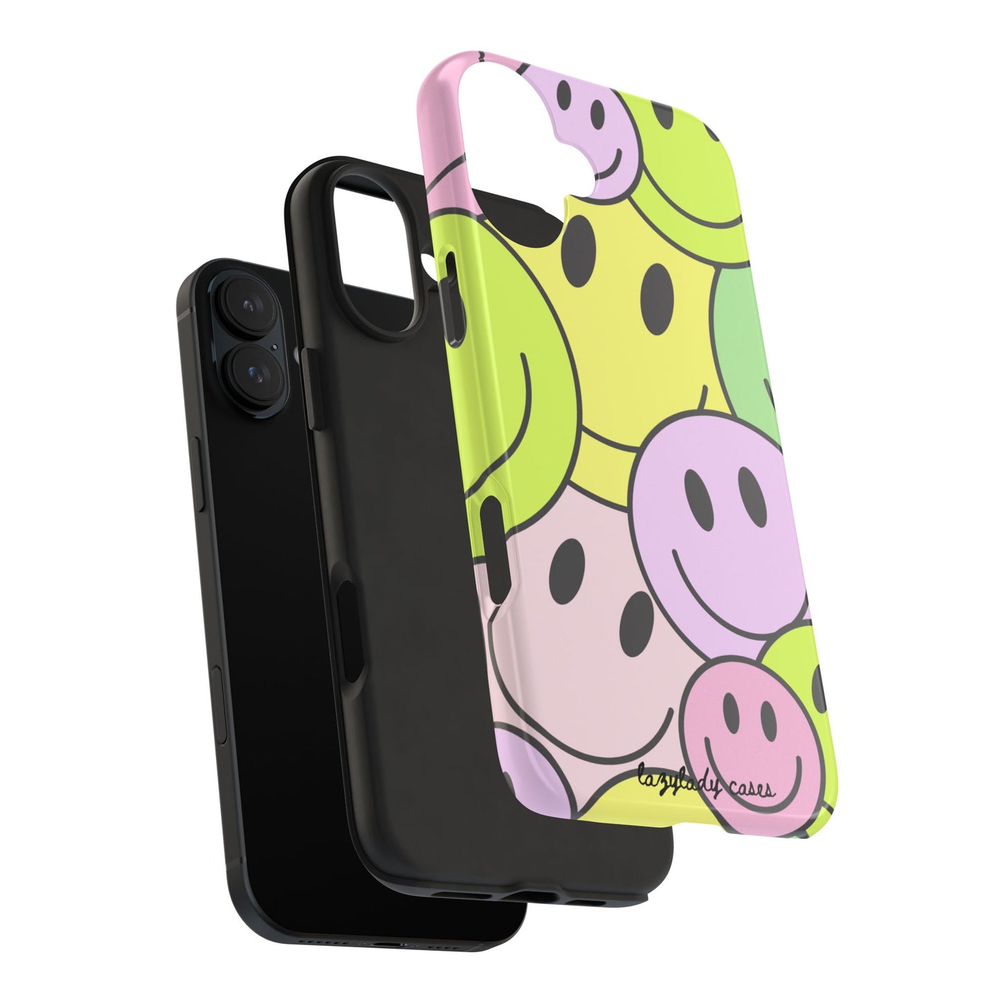 Colorful Smiley Face Tough Phone Case - Fun, Durable Protection for All Ages