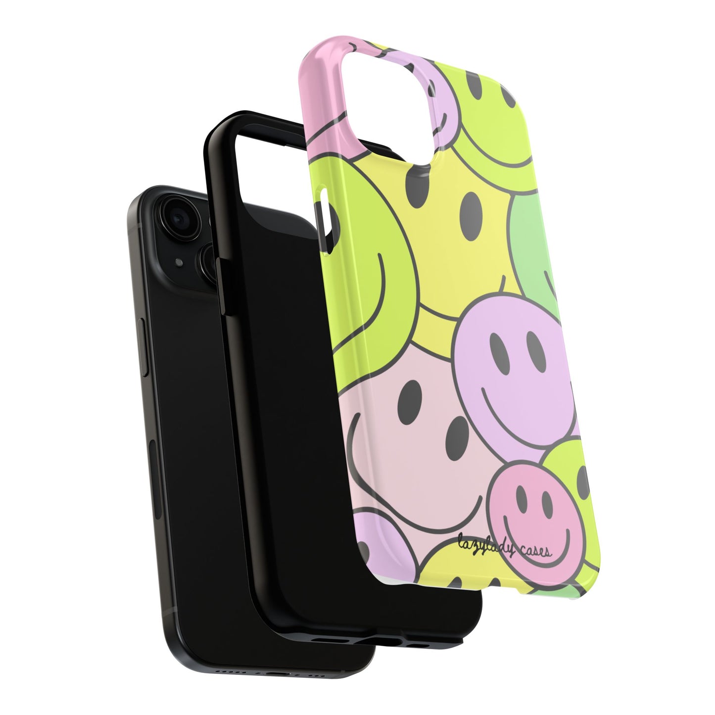 Colorful Smiley Face Tough Phone Case - Fun, Durable Protection for All Ages