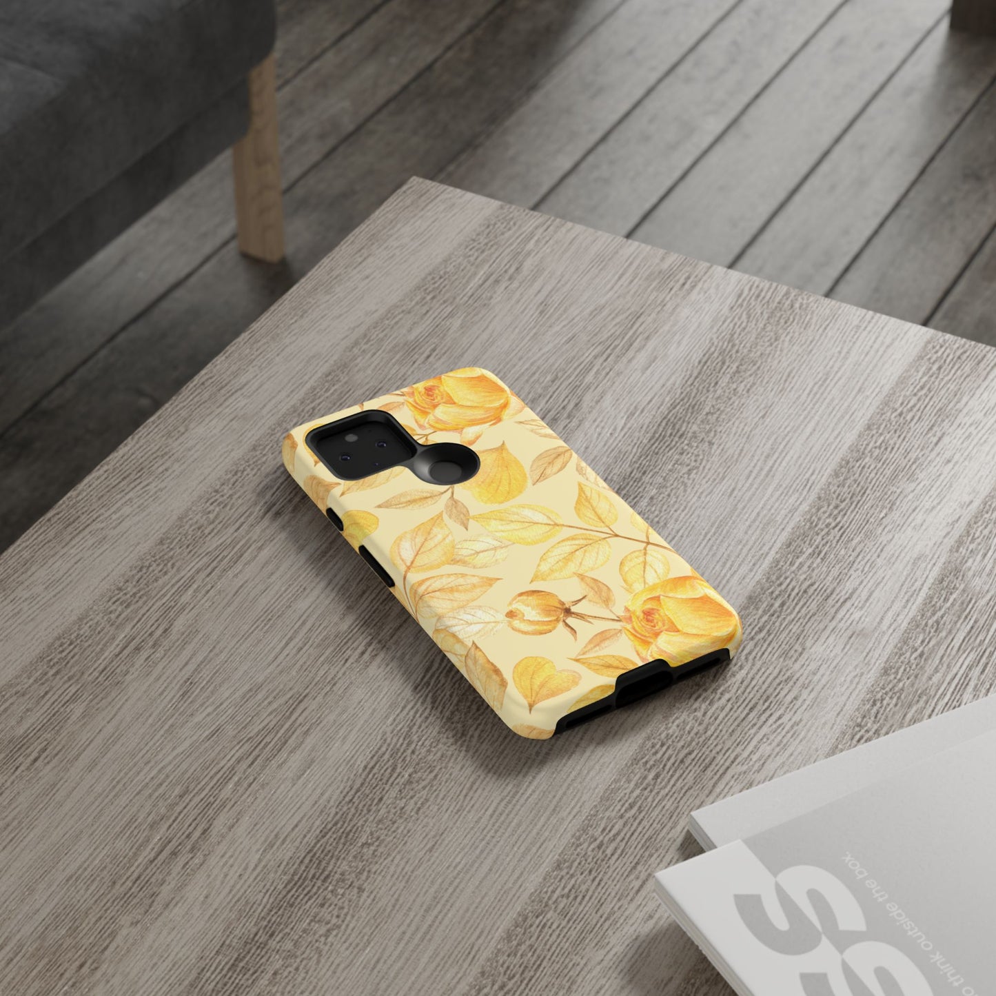 Yellow Dusk Tough Phone Case - Yellow Rose Design
