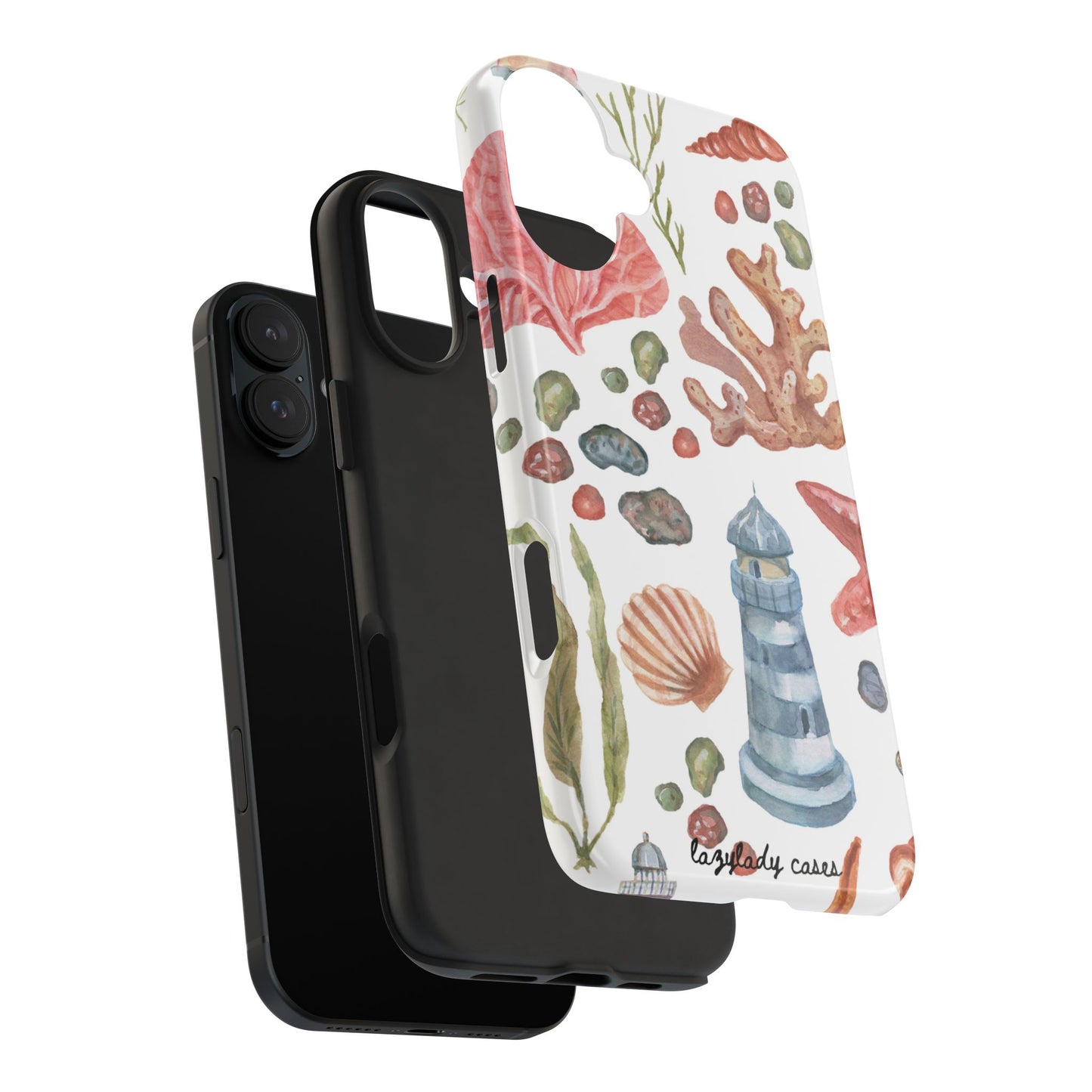 Coastal Art Tough Phone Cases - Stylish Beach Vibes with Lighthouse Design