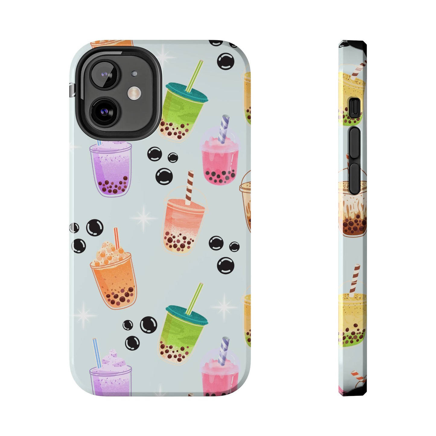 Colorful Boba Tea Phone Case, Tough Phone Cases for Drink Lovers, Cute Phone Accessory, Fun Gifts for Friends, Summer Vibes