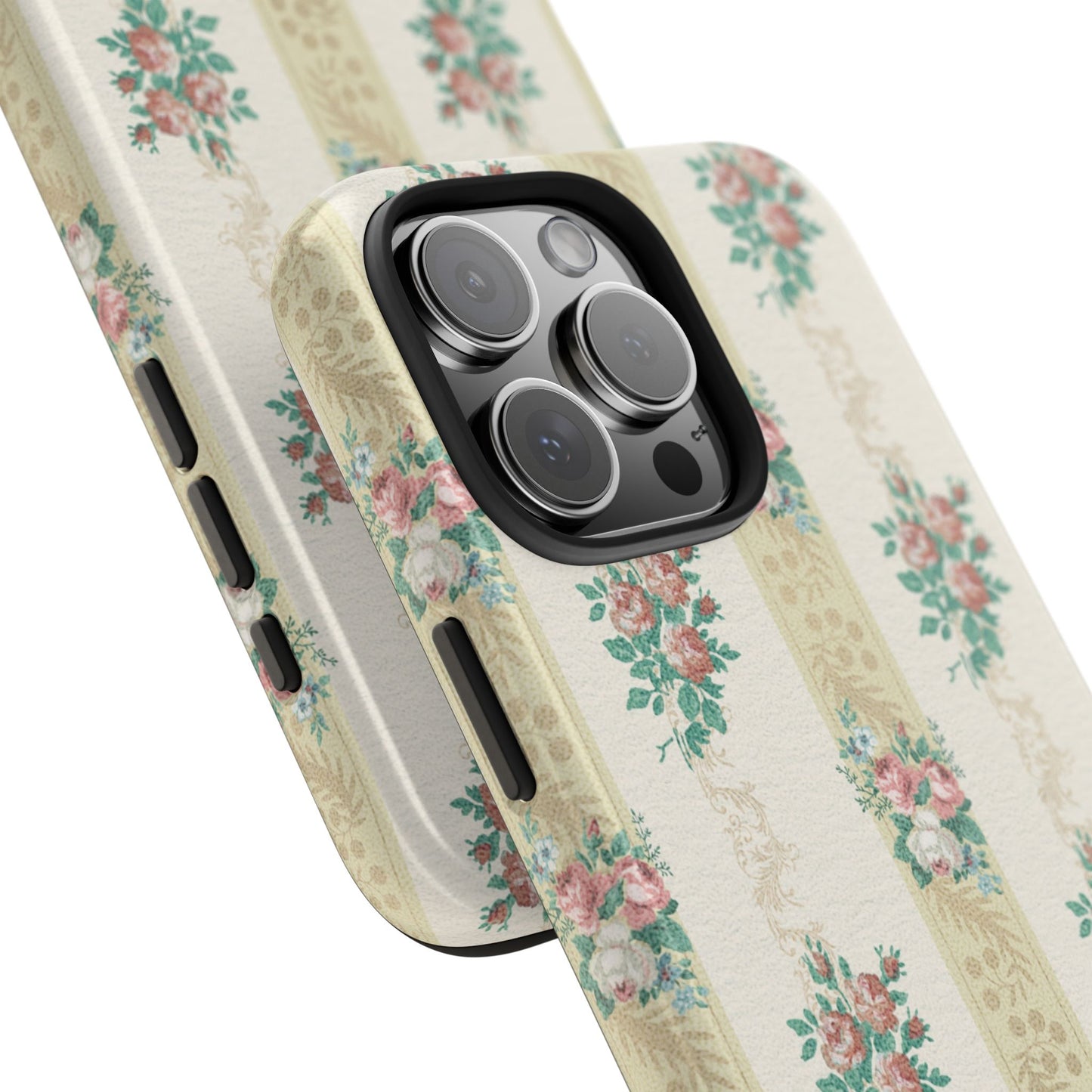 Elegant Floral Tough Phone Case - Vintage Inspired Design