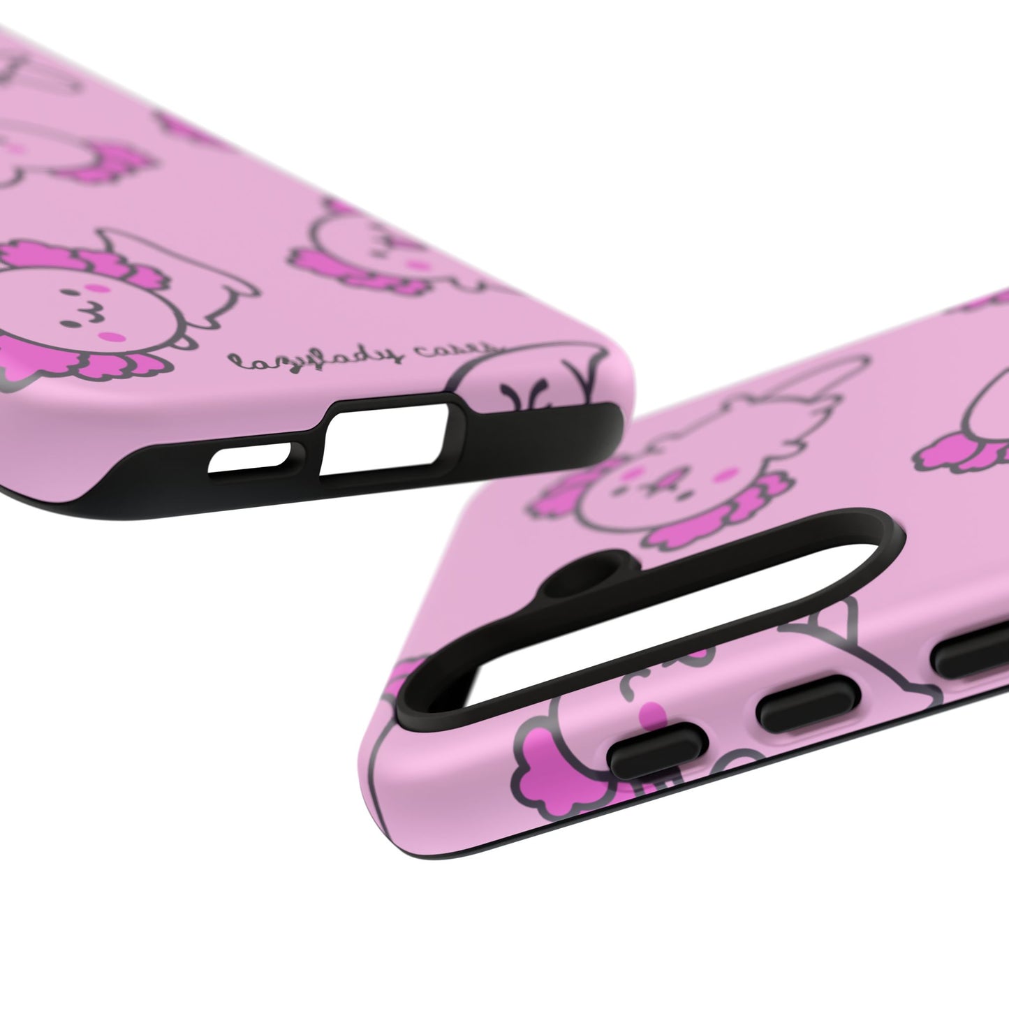 Cute Cartoon Axo Phone Case with Pink Sea Creatures Design