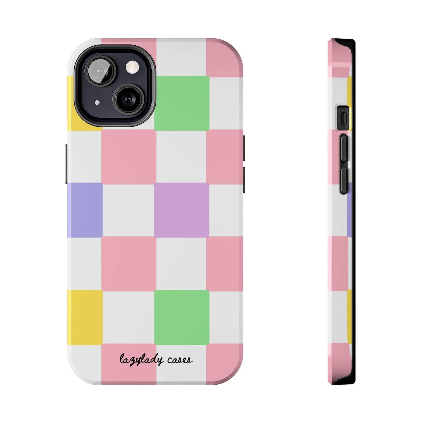 Colorful Checkerboard Tough Phone Case – Vibrant & Durable Protection