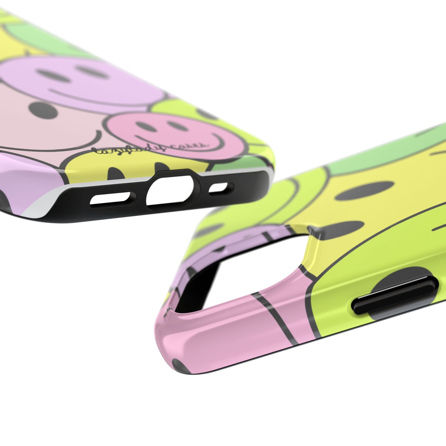 Colorful Smiley Face Tough Phone Case - Fun, Durable Protection for All Ages