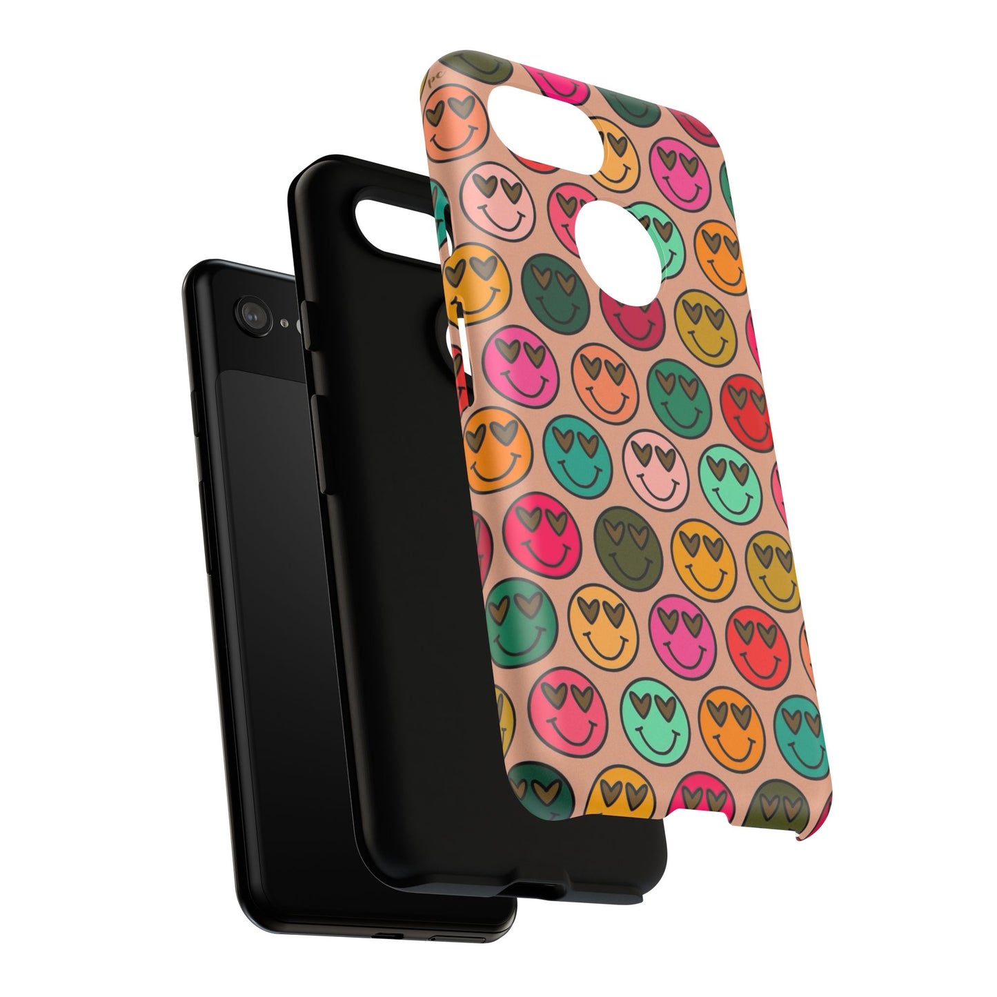 Colorful Smiley Phone Case | Tough Cases, Cute Phone Cover, Happy Vibes, Gift for Friends, Fun Phone Accessory