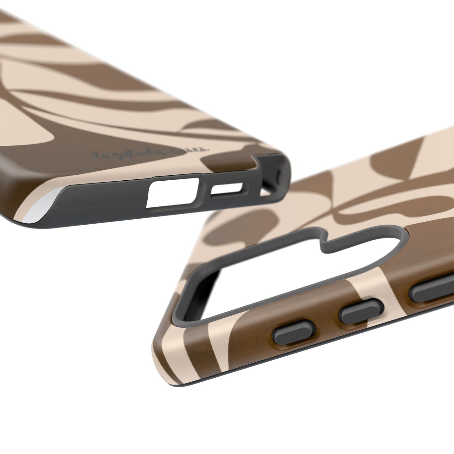 Stylish Tough Phone Case - Abstract Brown Design for Durable Protection