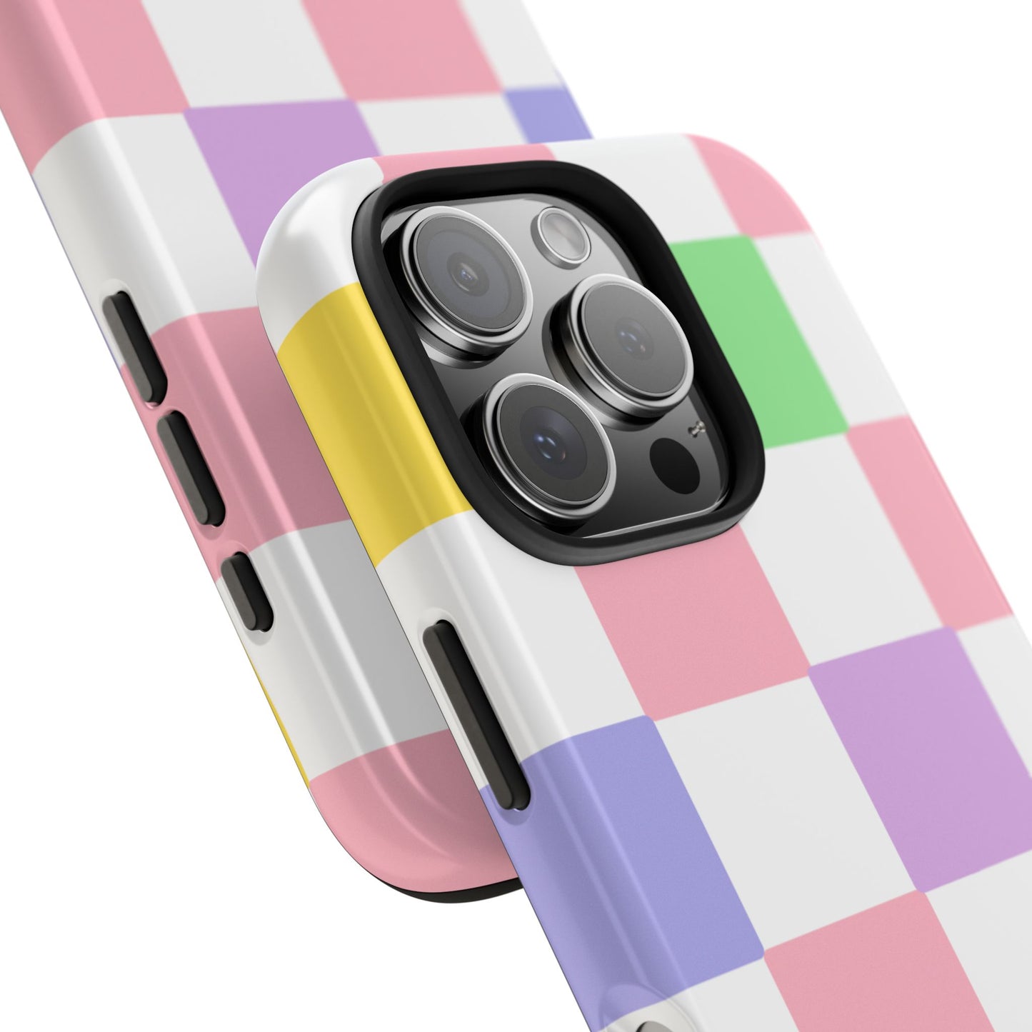 Colorful Checkerboard Tough Phone Case – Vibrant & Durable Protection