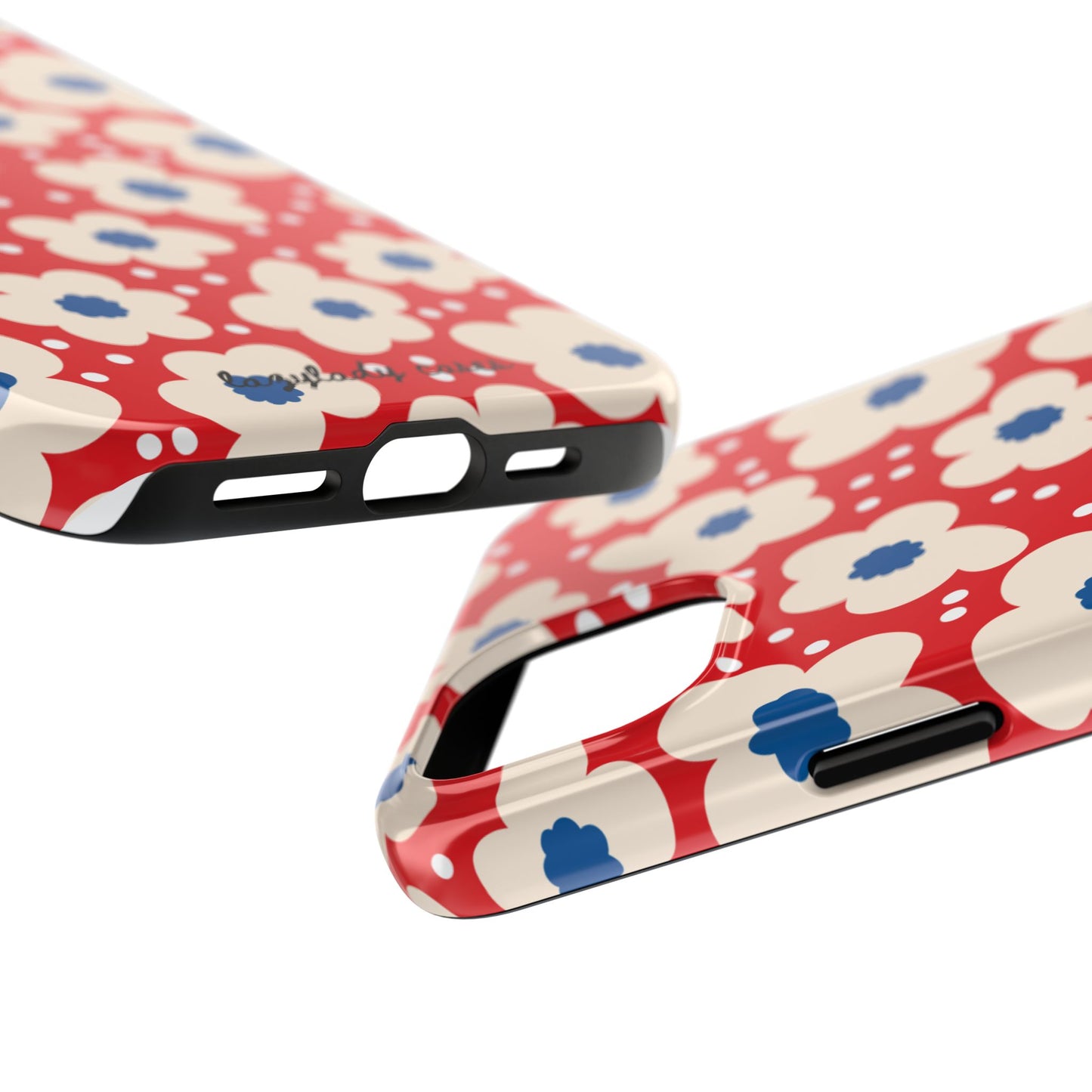 Blossom Floral Tough Phone Case - Durable Protection with Vintage Charm