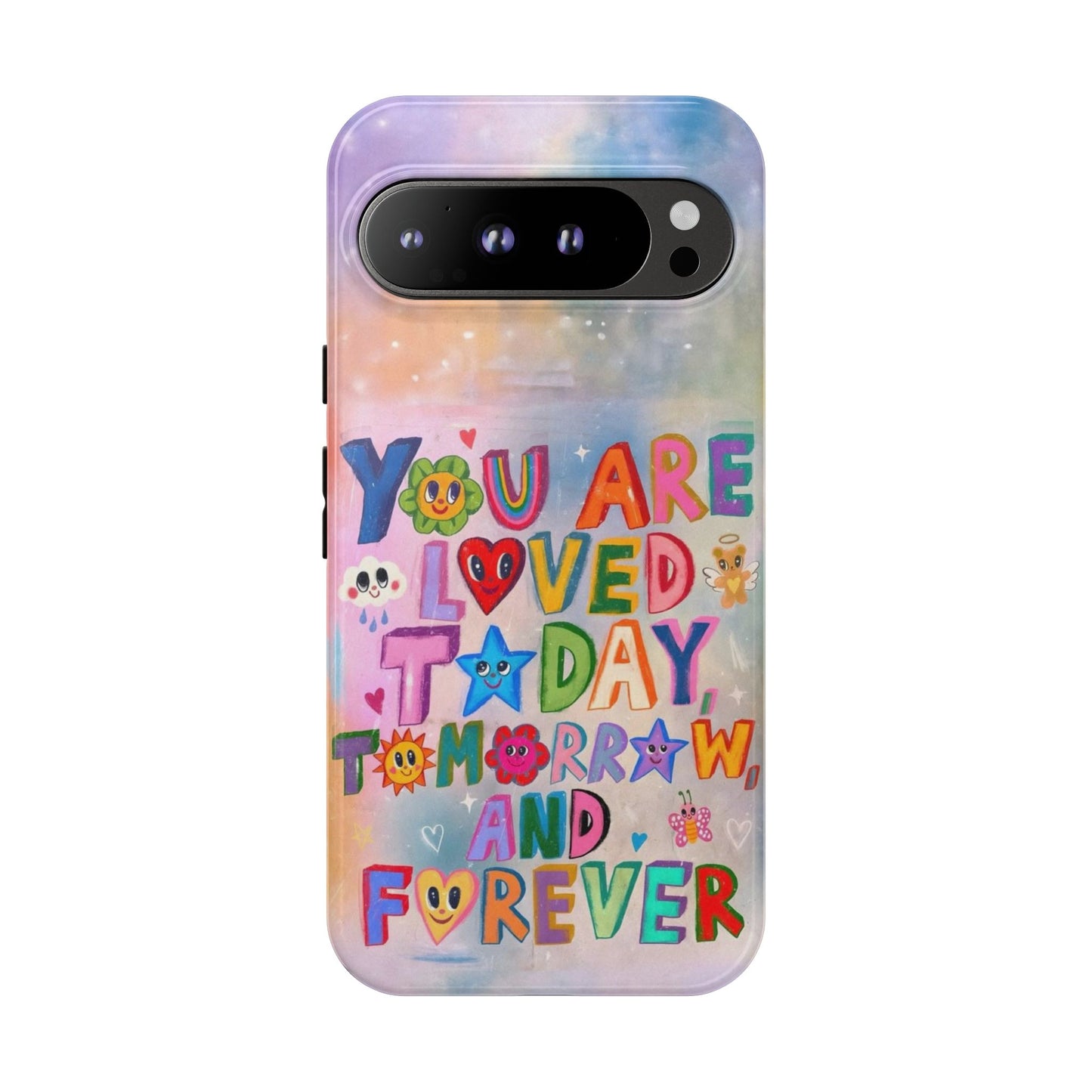 Colorful Phone Case with Positive Affirmations, Inspirational Phone Shell, Cute Gift for Teens, Motivational Tech Accessory, I Love You Case