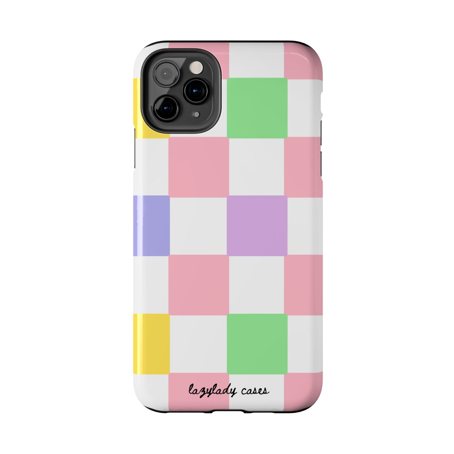 Colorful Checkerboard Tough Phone Case – Vibrant & Durable Protection