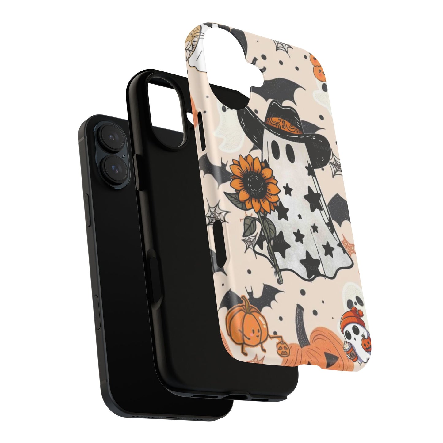 Cute Ghost Phone Case, Halloween Decor, Spooky Gift, Fall Accessories, Pumpkin Lover's Gift, Autumn Vibes, Trick or Treat