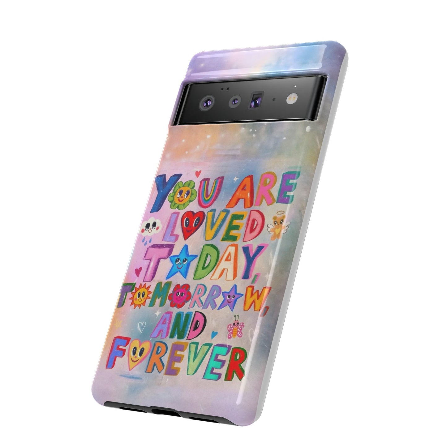 Colorful Phone Case with Positive Affirmations, Inspirational Phone Shell, Cute Gift for Teens, Motivational Tech Accessory, I Love You Case