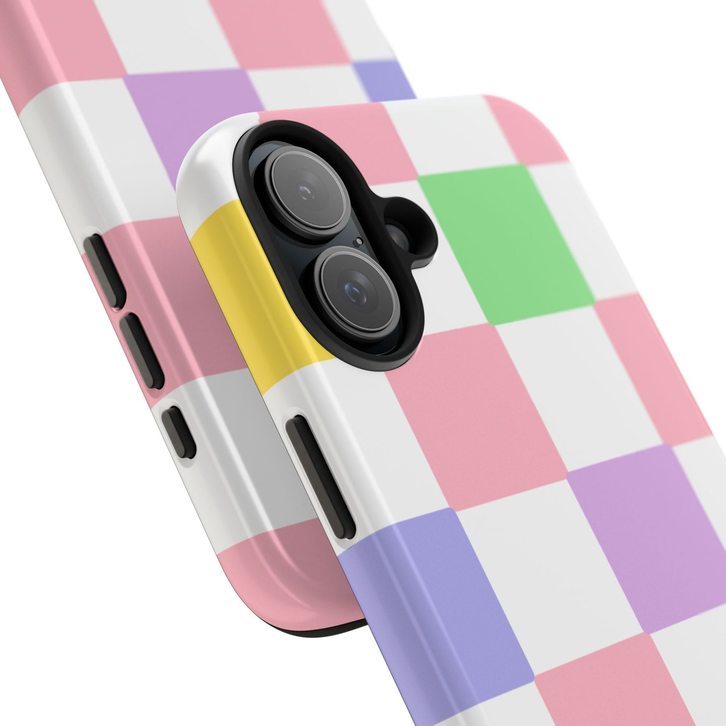 Colorful Checkerboard Tough Phone Case – Vibrant & Durable Protection
