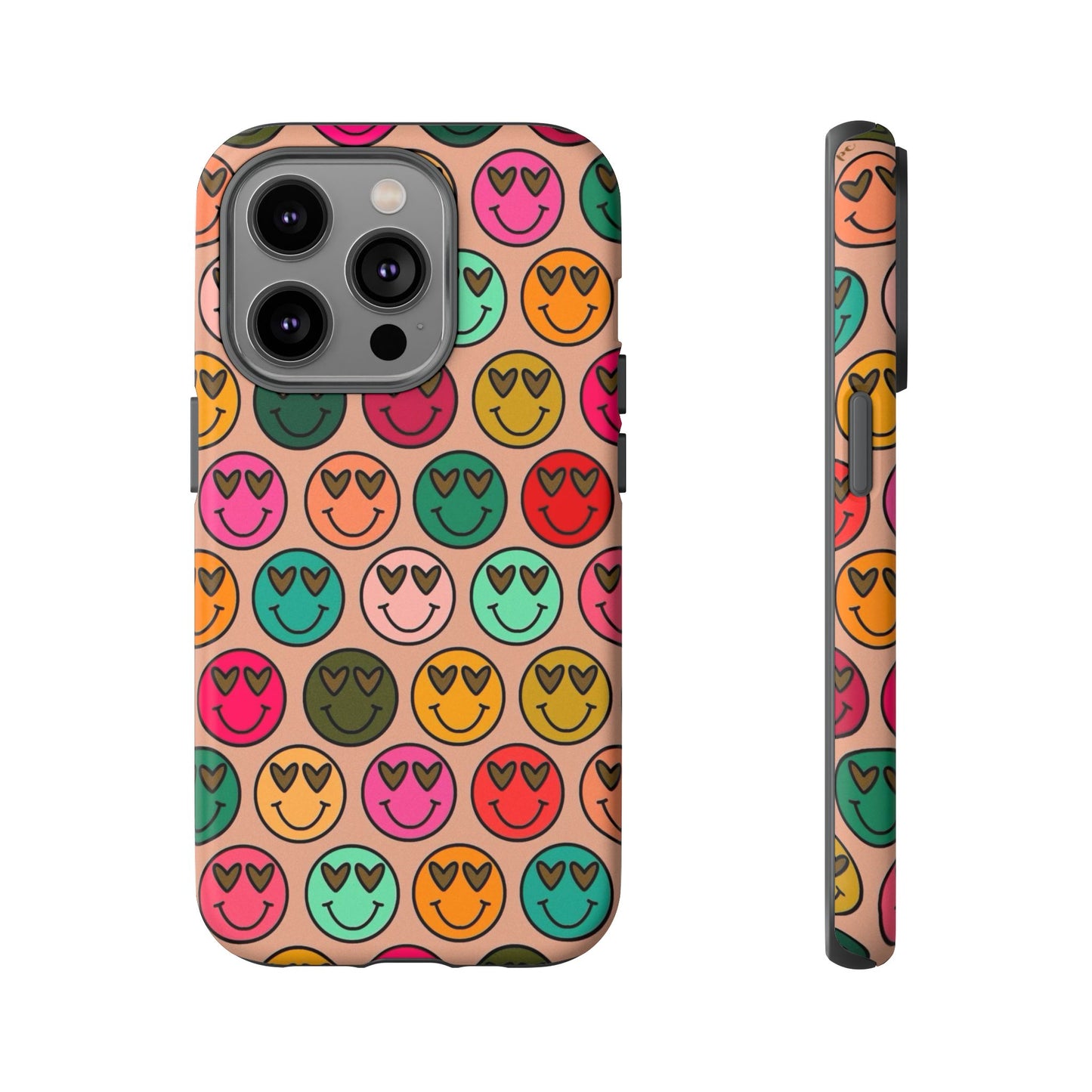 Colorful Smiley Phone Case | Tough Cases, Cute Phone Cover, Happy Vibes, Gift for Friends, Fun Phone Accessory