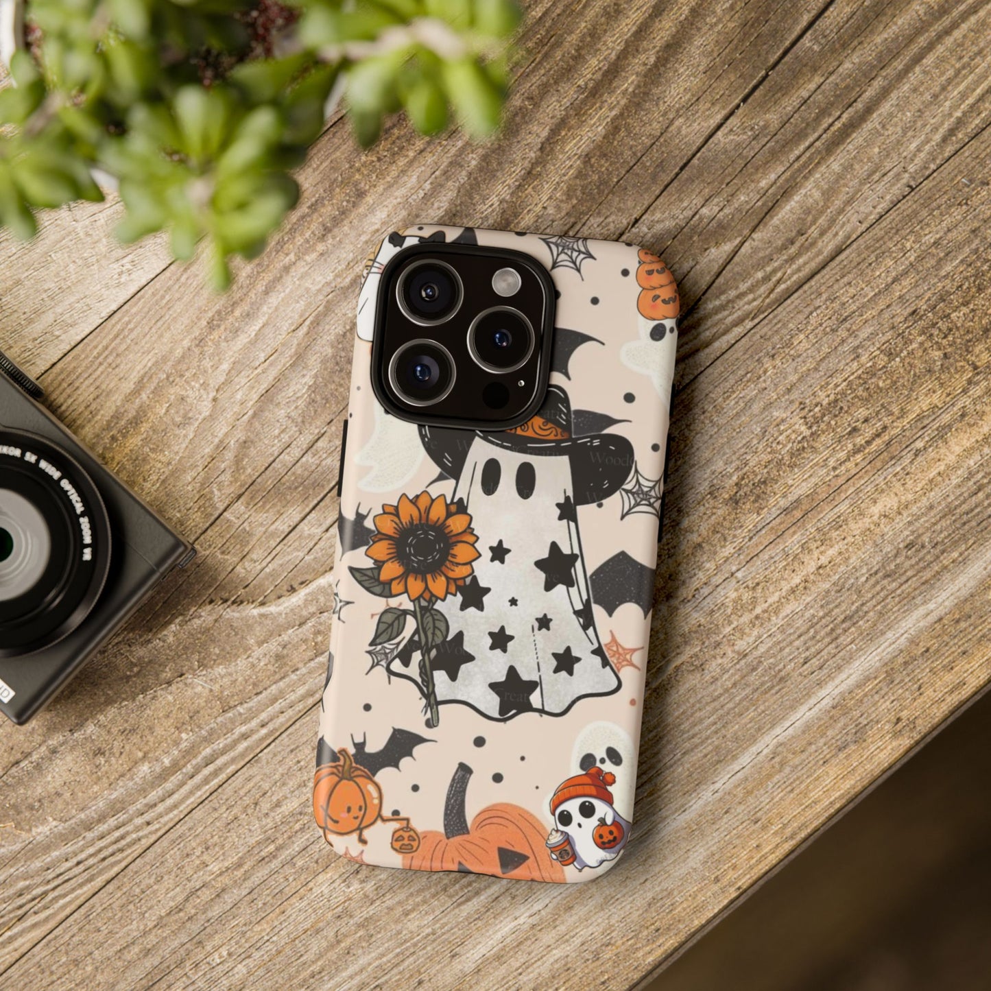 Cute Ghost Phone Case, Halloween Decor, Spooky Gift, Fall Accessories, Pumpkin Lover's Gift, Autumn Vibes, Trick or Treat