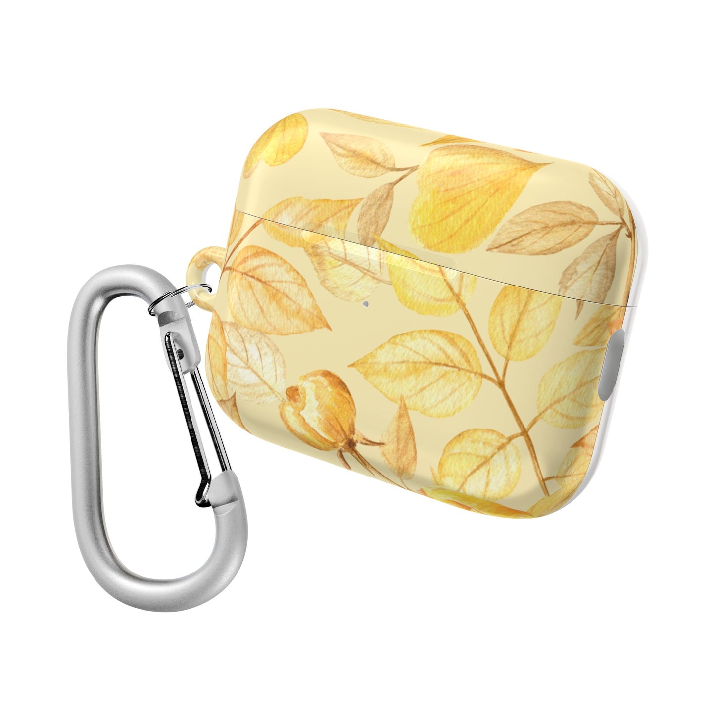 Yellow Dusk AirPod Case - Elegant Leaves Design for Nature Lovers