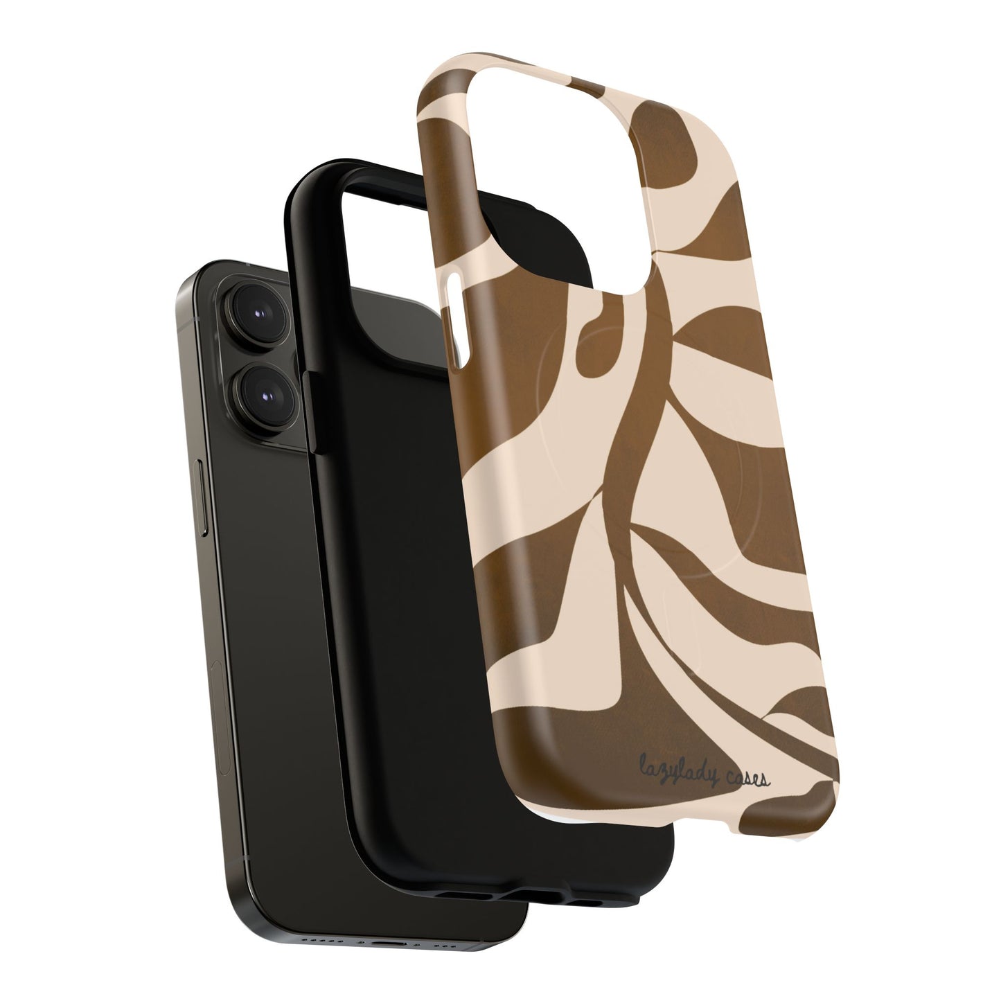 Brown Bonnet Stylish Tough Magnetic Phone Case - Trendy Abstract Design