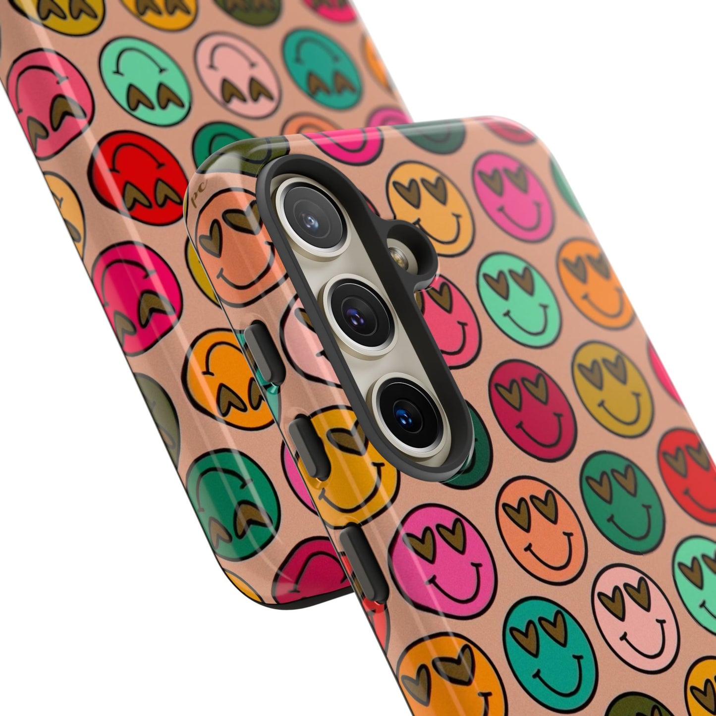 Colorful Smiley Phone Case | Tough Cases, Cute Phone Cover, Happy Vibes, Gift for Friends, Fun Phone Accessory
