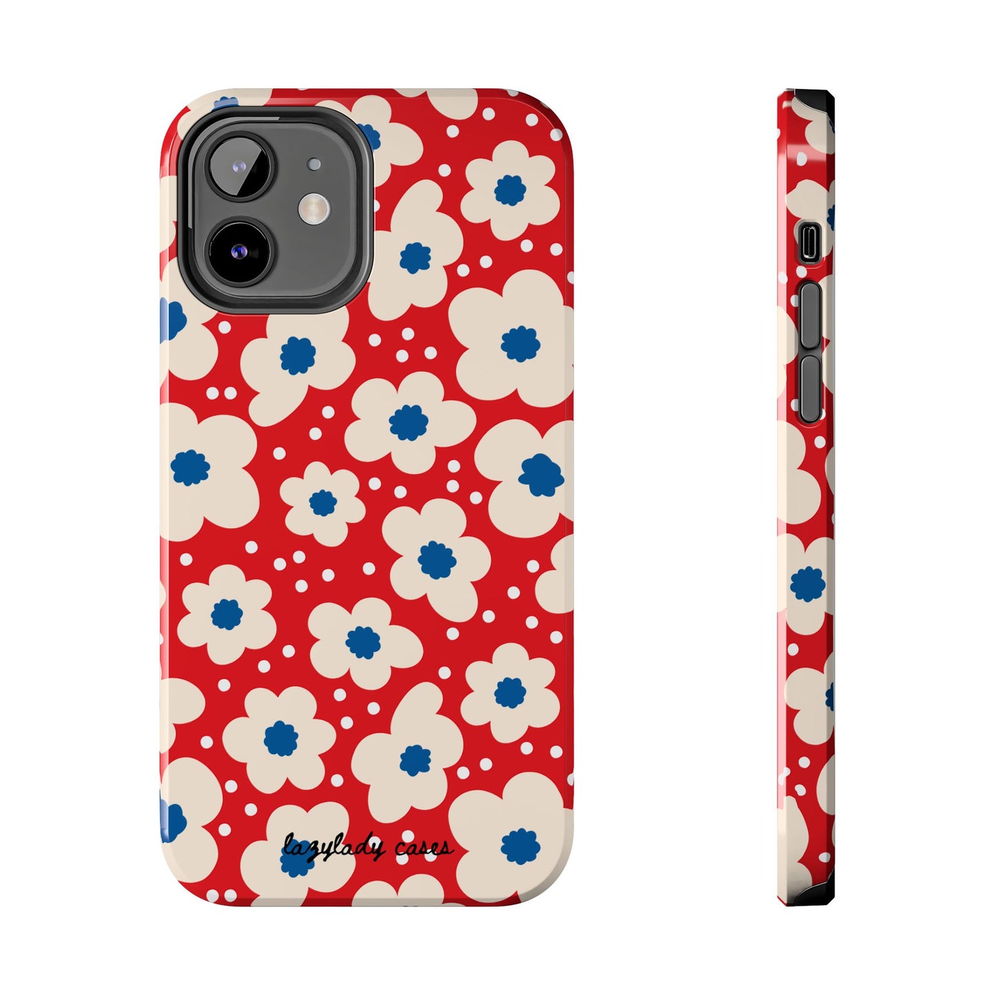Blossom Floral Tough Phone Case - Durable Protection with Vintage Charm