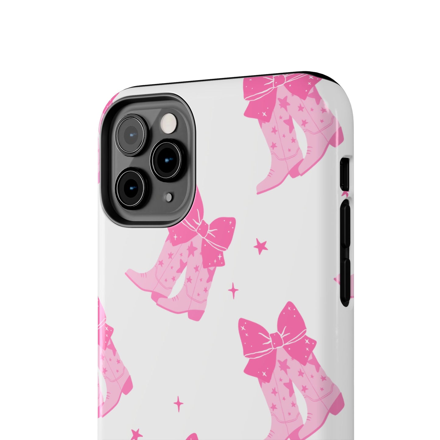 Pink Cowgirl Tough Phone Case - Trendy Protection with Bow Design