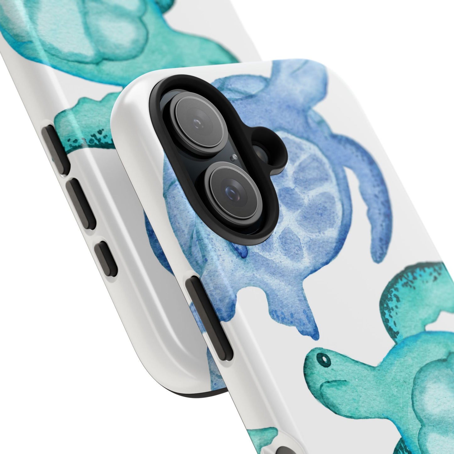Ocean-Inspired Tough Phone Cases with Colorful Turtles