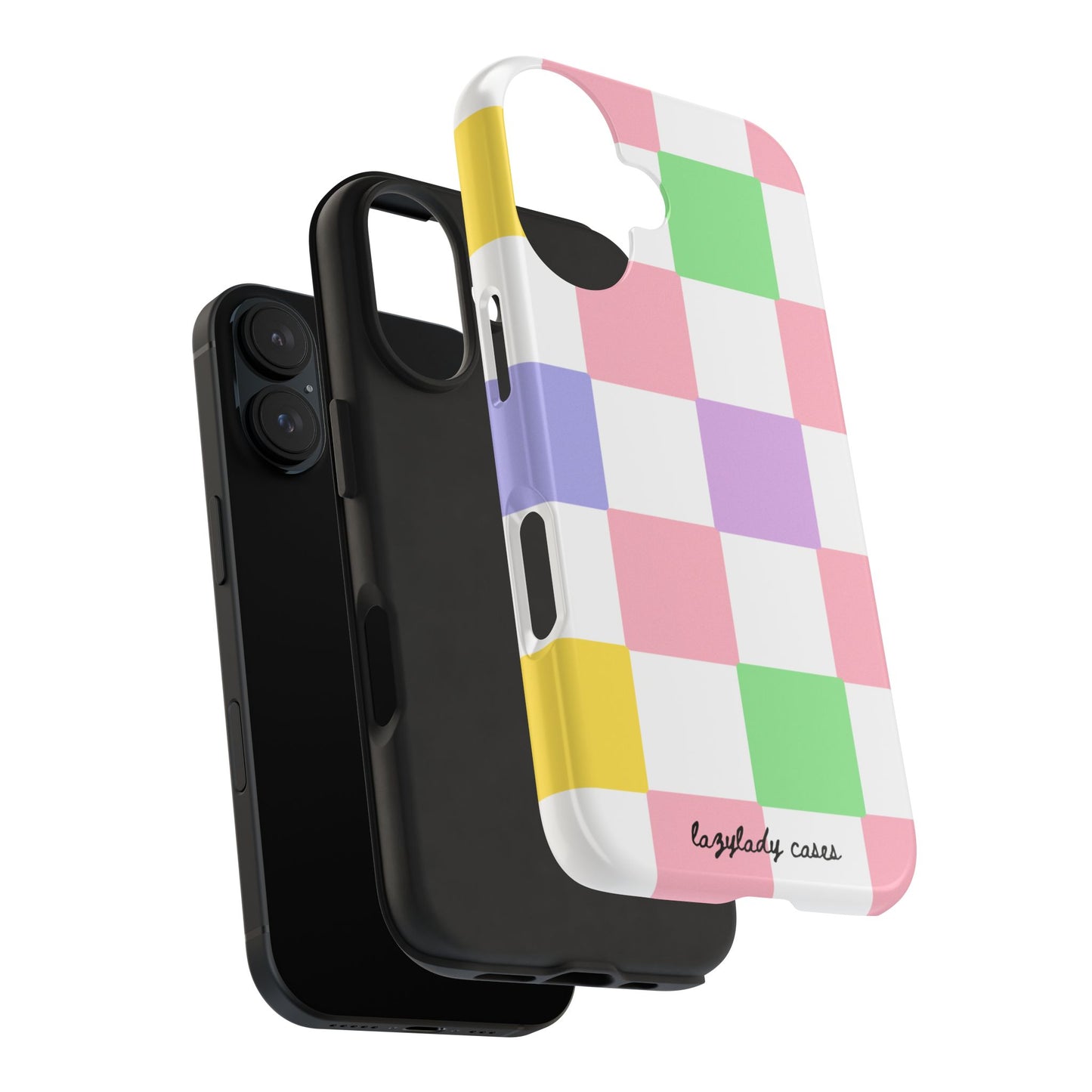 Colorful Checkerboard Tough Phone Case – Vibrant & Durable Protection