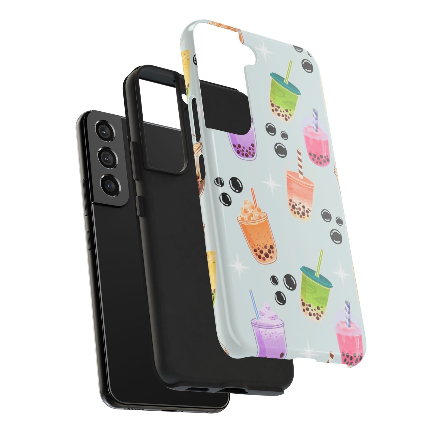 Colorful Boba Tea Phone Case, Tough Phone Cases for Drink Lovers, Cute Phone Accessory, Fun Gifts for Friends, Summer Vibes
