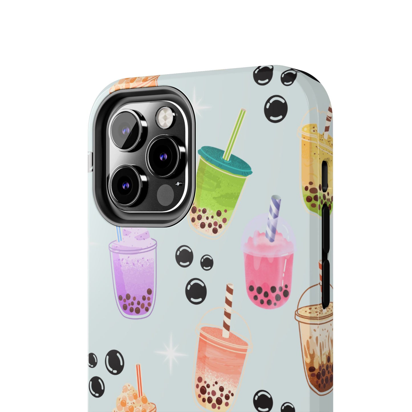 Colorful Boba Tea Phone Case, Tough Phone Cases for Drink Lovers, Cute Phone Accessory, Fun Gifts for Friends, Summer Vibes