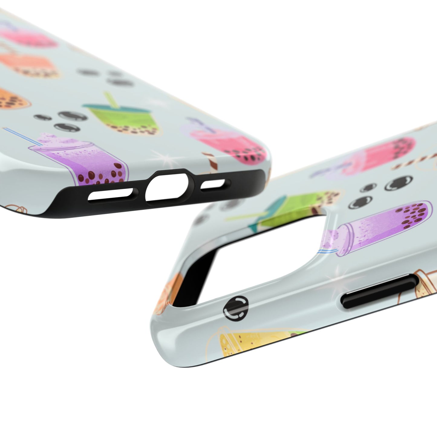 Colorful Boba Tea Phone Case, Tough Phone Cases for Drink Lovers, Cute Phone Accessory, Fun Gifts for Friends, Summer Vibes