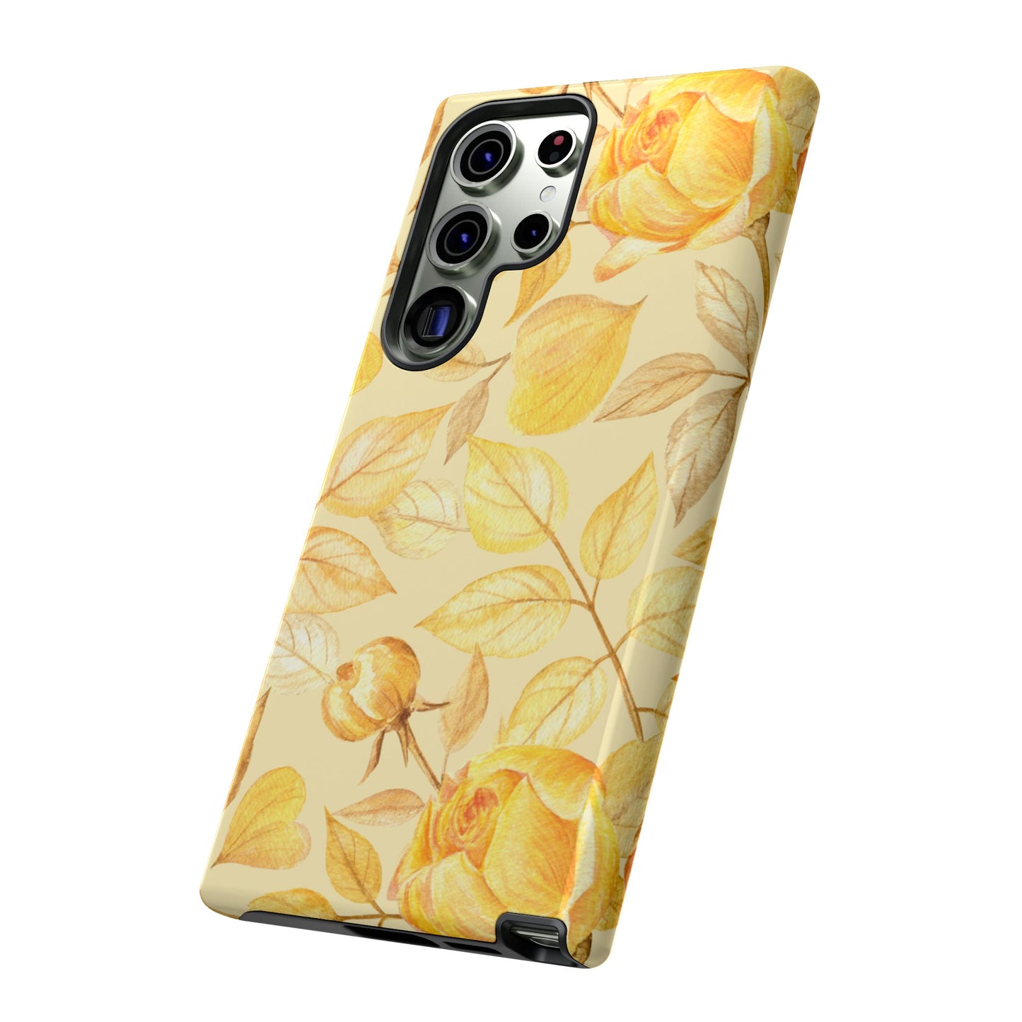 Yellow Dusk Tough Phone Case - Yellow Rose Design