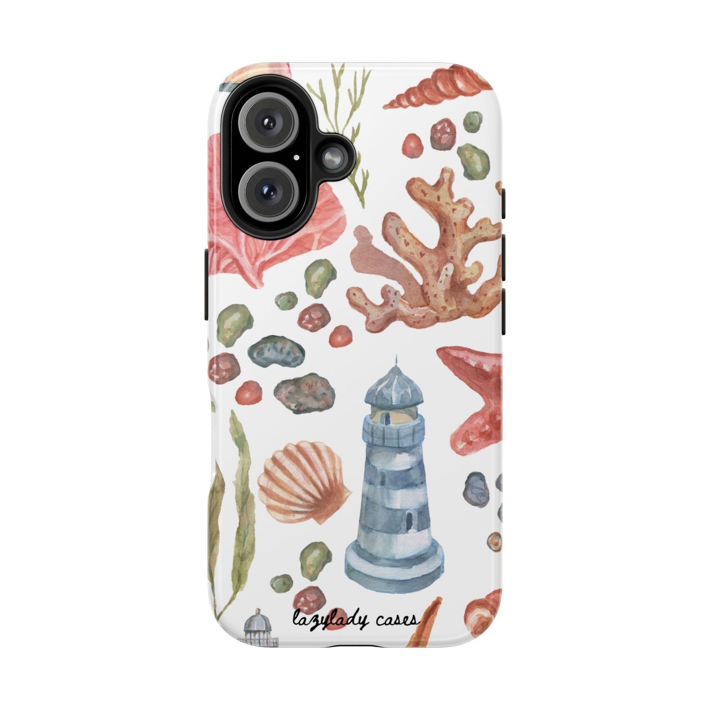 Coastal Art Tough Phone Cases - Stylish Beach Vibes with Lighthouse Design