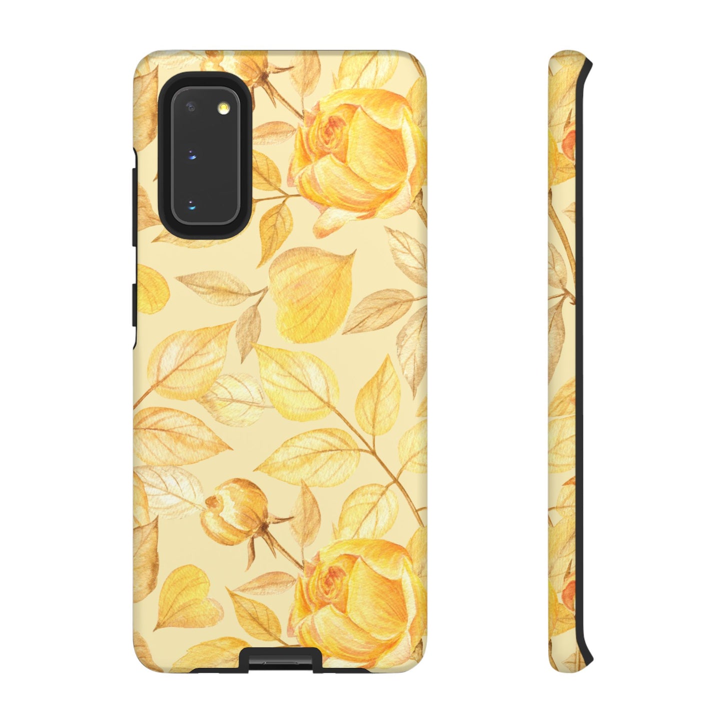 Yellow Dusk Tough Phone Case - Yellow Rose Design