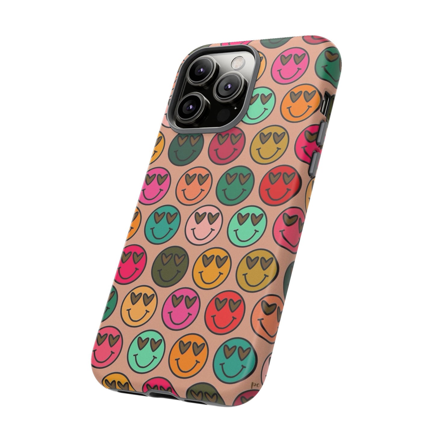 Colorful Smiley Phone Case | Tough Cases, Cute Phone Cover, Happy Vibes, Gift for Friends, Fun Phone Accessory
