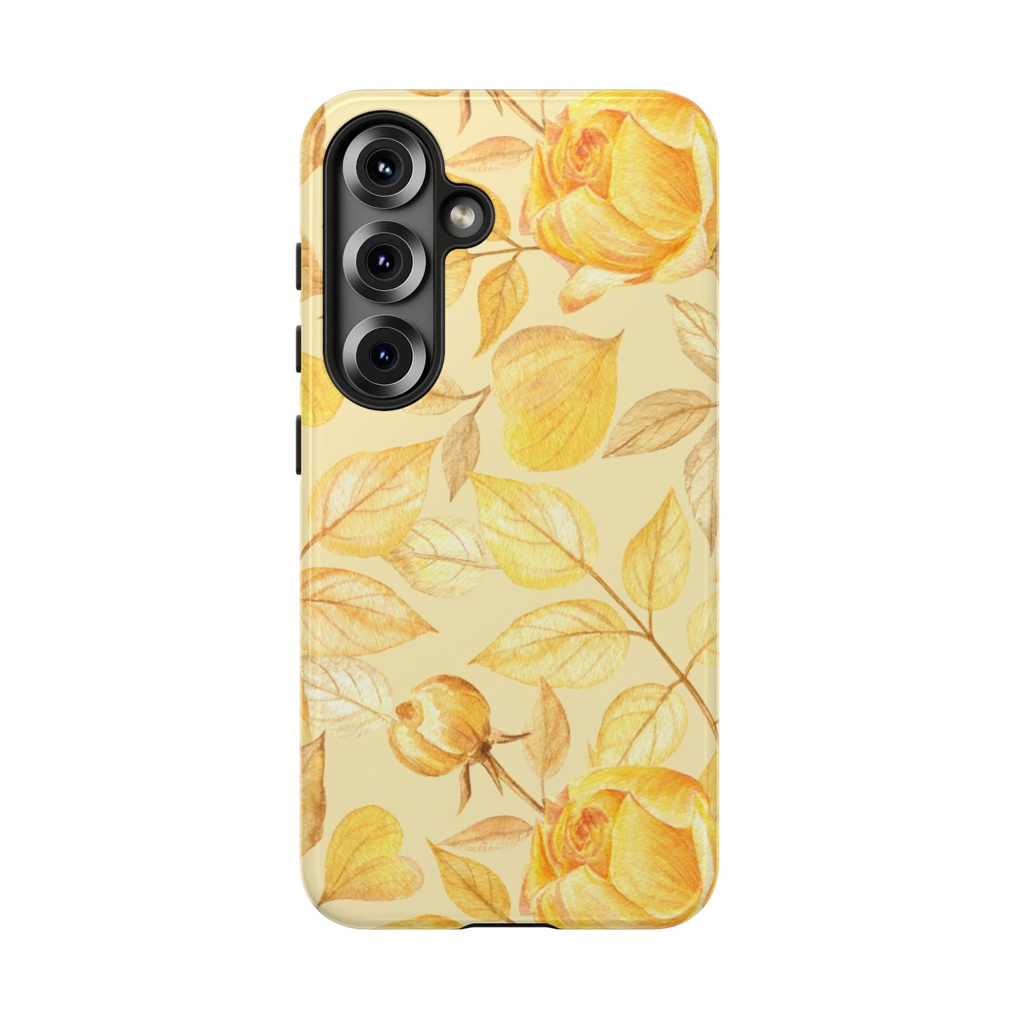 Yellow Dusk Tough Phone Case - Yellow Rose Design