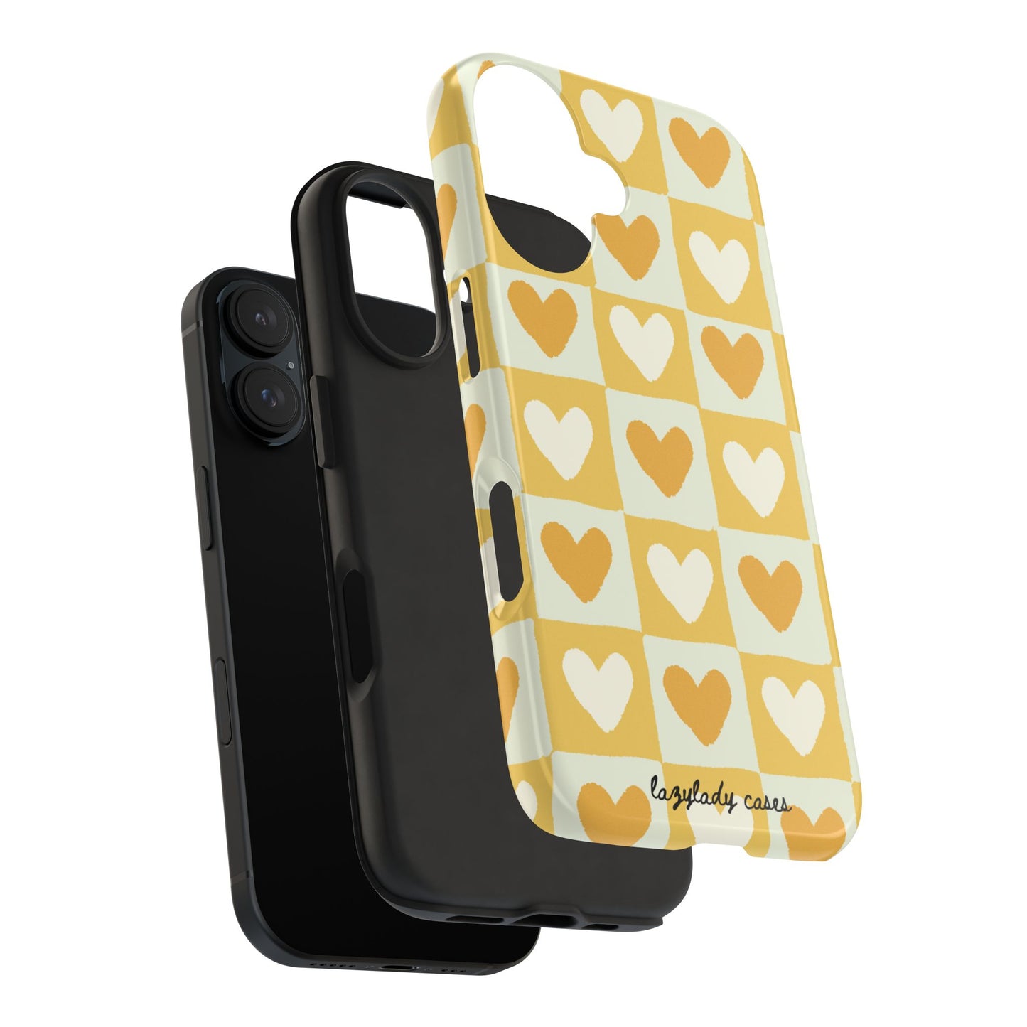 Heart Pattern Tough Phone Case - Cute & Durable for Everyday Use