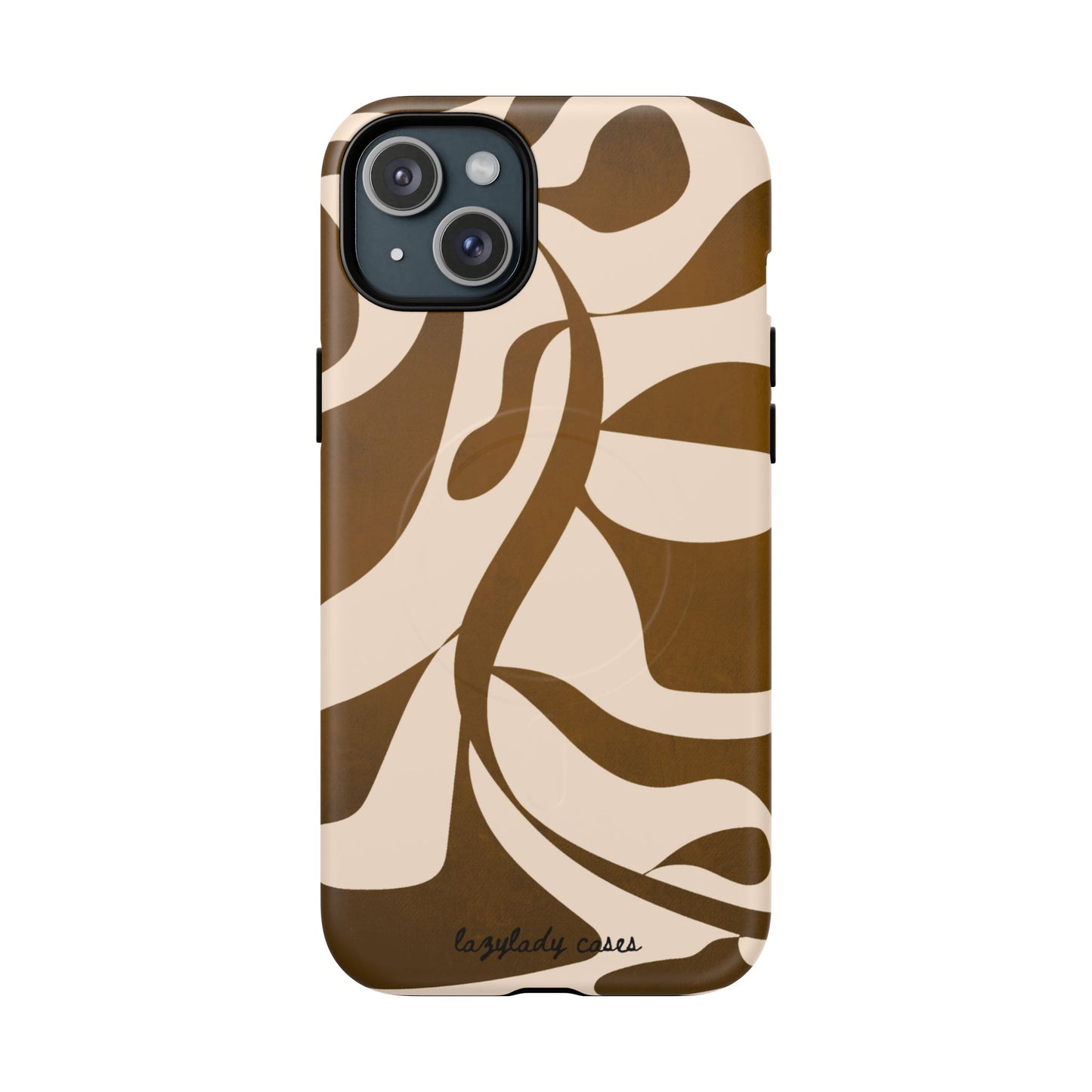 Brown Bonnet Stylish Tough Magnetic Phone Case - Trendy Abstract Design