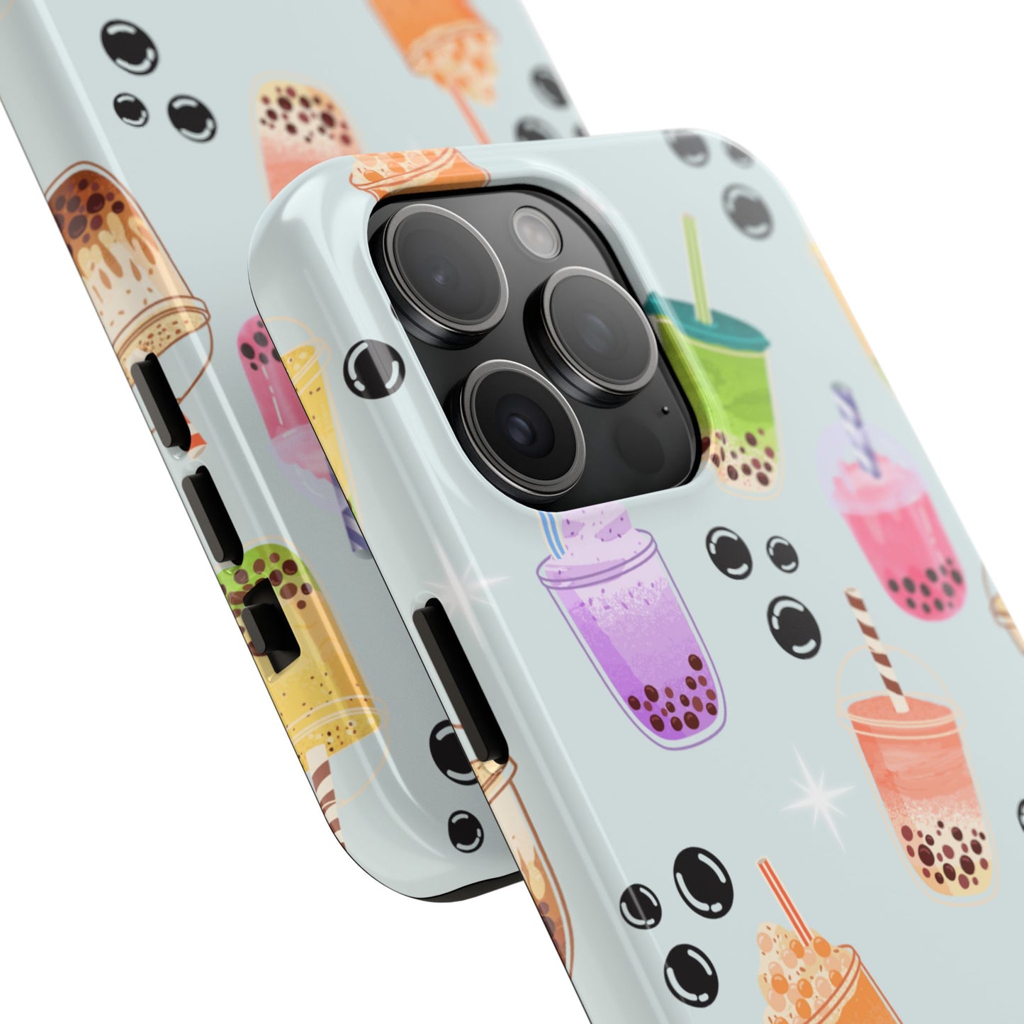 Colorful Boba Tea Phone Case, Tough Phone Cases for Drink Lovers, Cute Phone Accessory, Fun Gifts for Friends, Summer Vibes