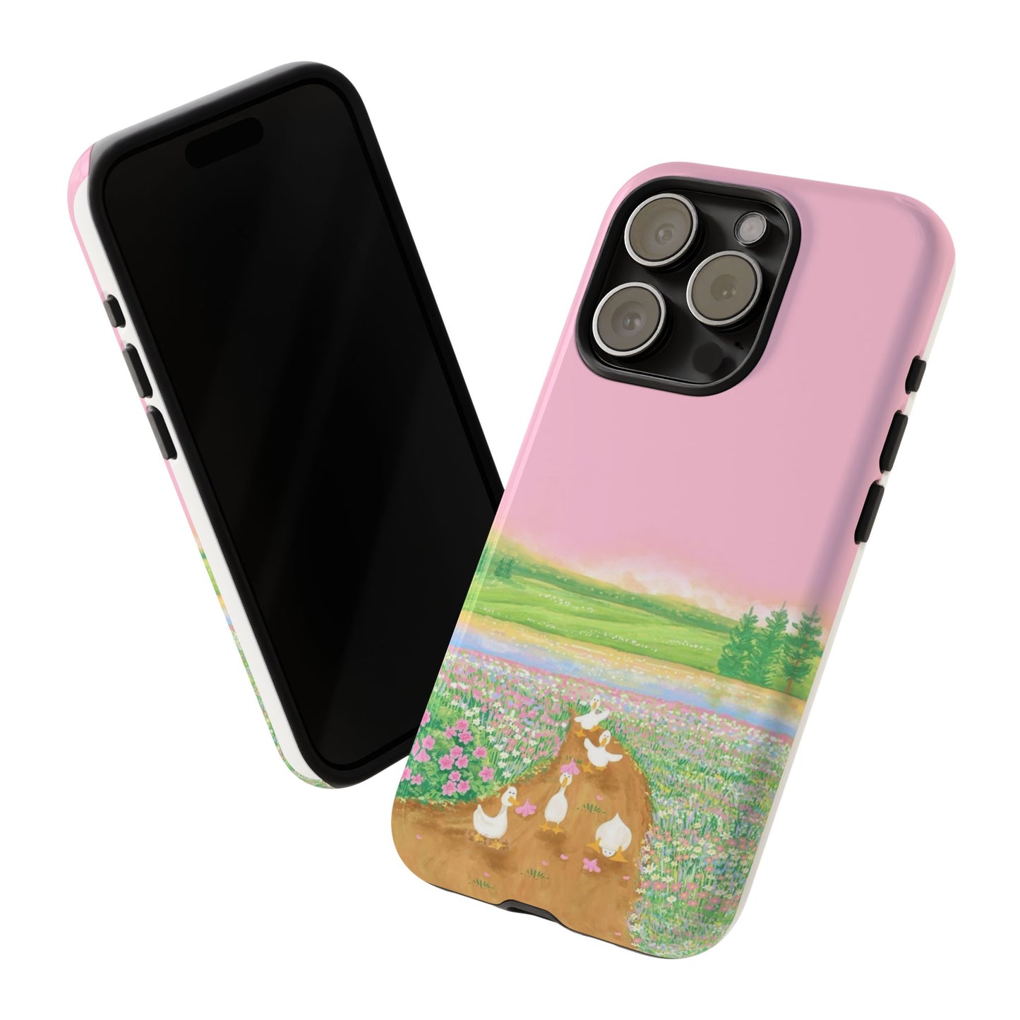 Pastel Floral Phone Case, Tough Cases for Nature Lovers, Cute Phone Accessories, Spring Gifts, Unique Mobile Covers