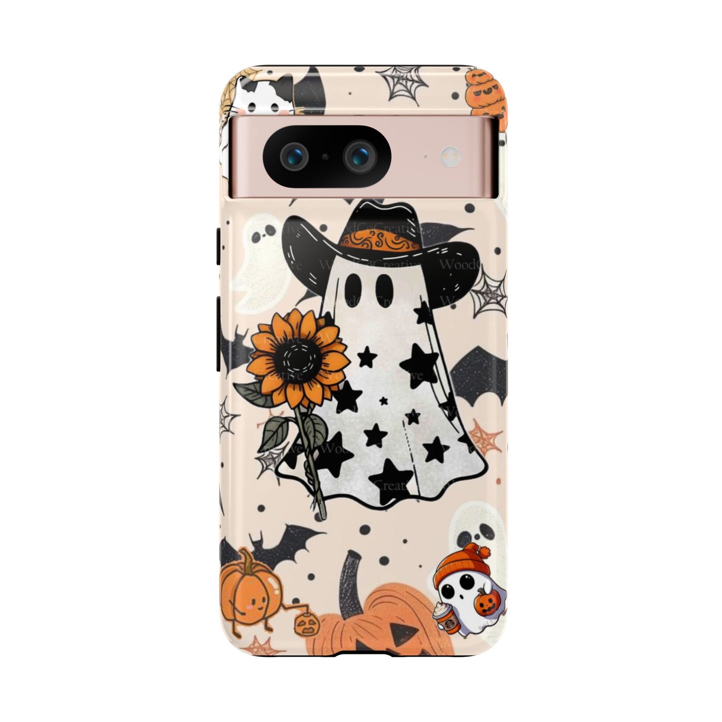 Cute Ghost Phone Case, Halloween Decor, Spooky Gift, Fall Accessories, Pumpkin Lover's Gift, Autumn Vibes, Trick or Treat