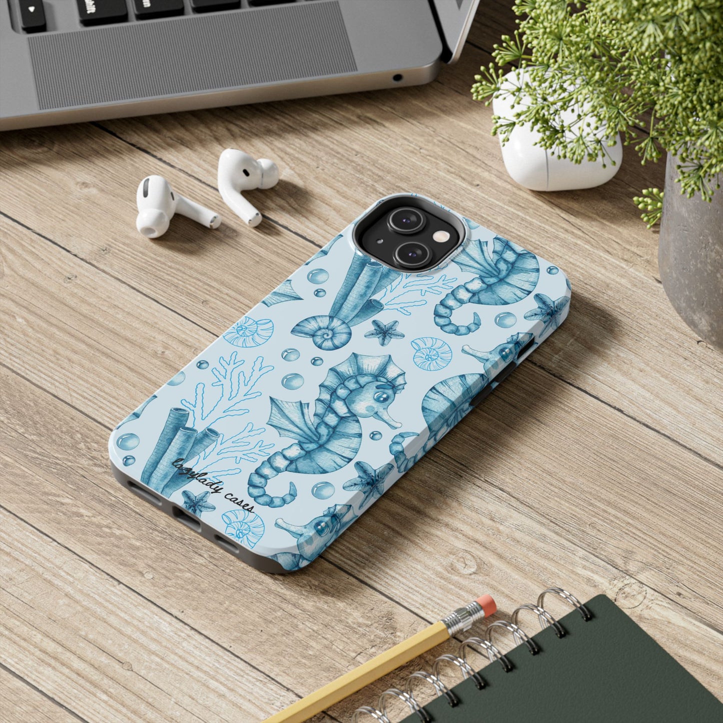 Coastal Seahorse Phone Case - Tough Protection with Beach Vibe