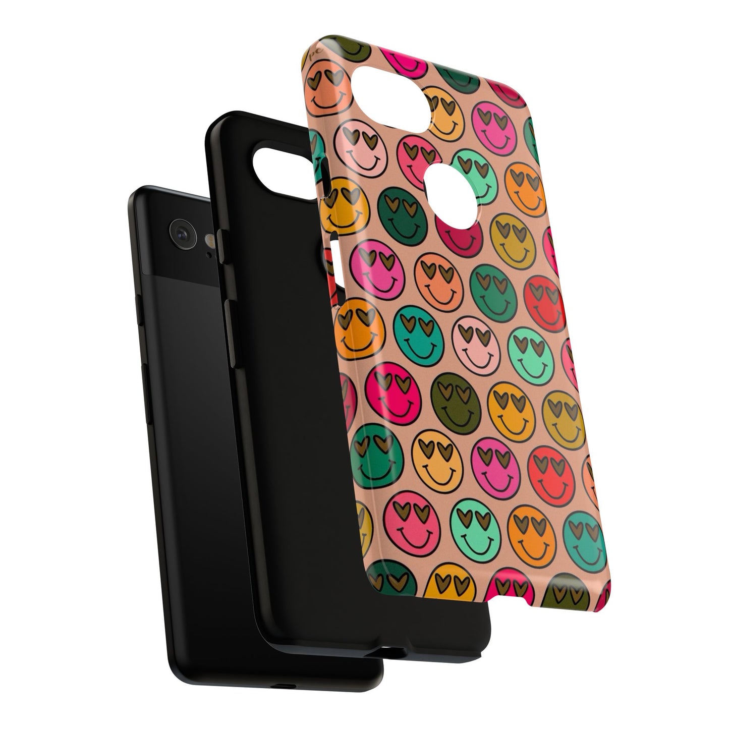 Colorful Smiley Phone Case | Tough Cases, Cute Phone Cover, Happy Vibes, Gift for Friends, Fun Phone Accessory