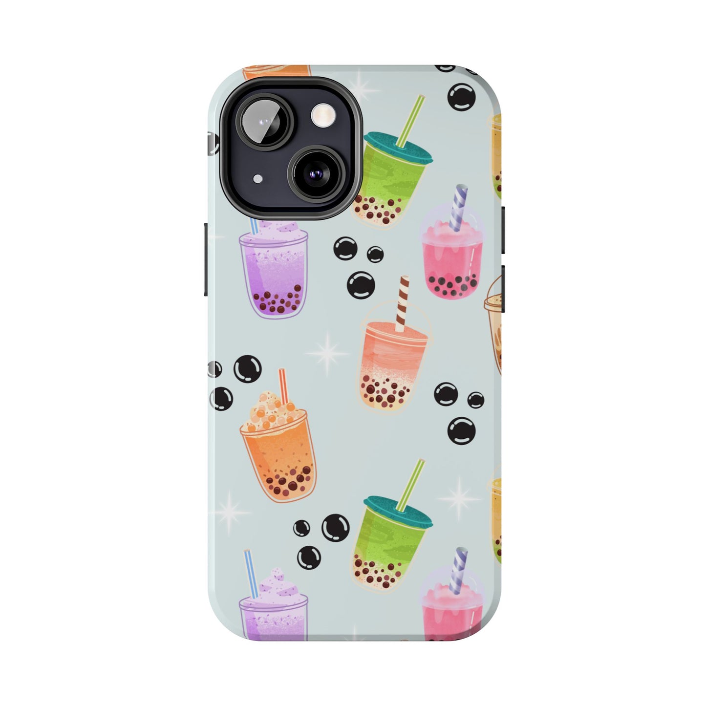 Colorful Boba Tea Phone Case, Tough Phone Cases for Drink Lovers, Cute Phone Accessory, Fun Gifts for Friends, Summer Vibes