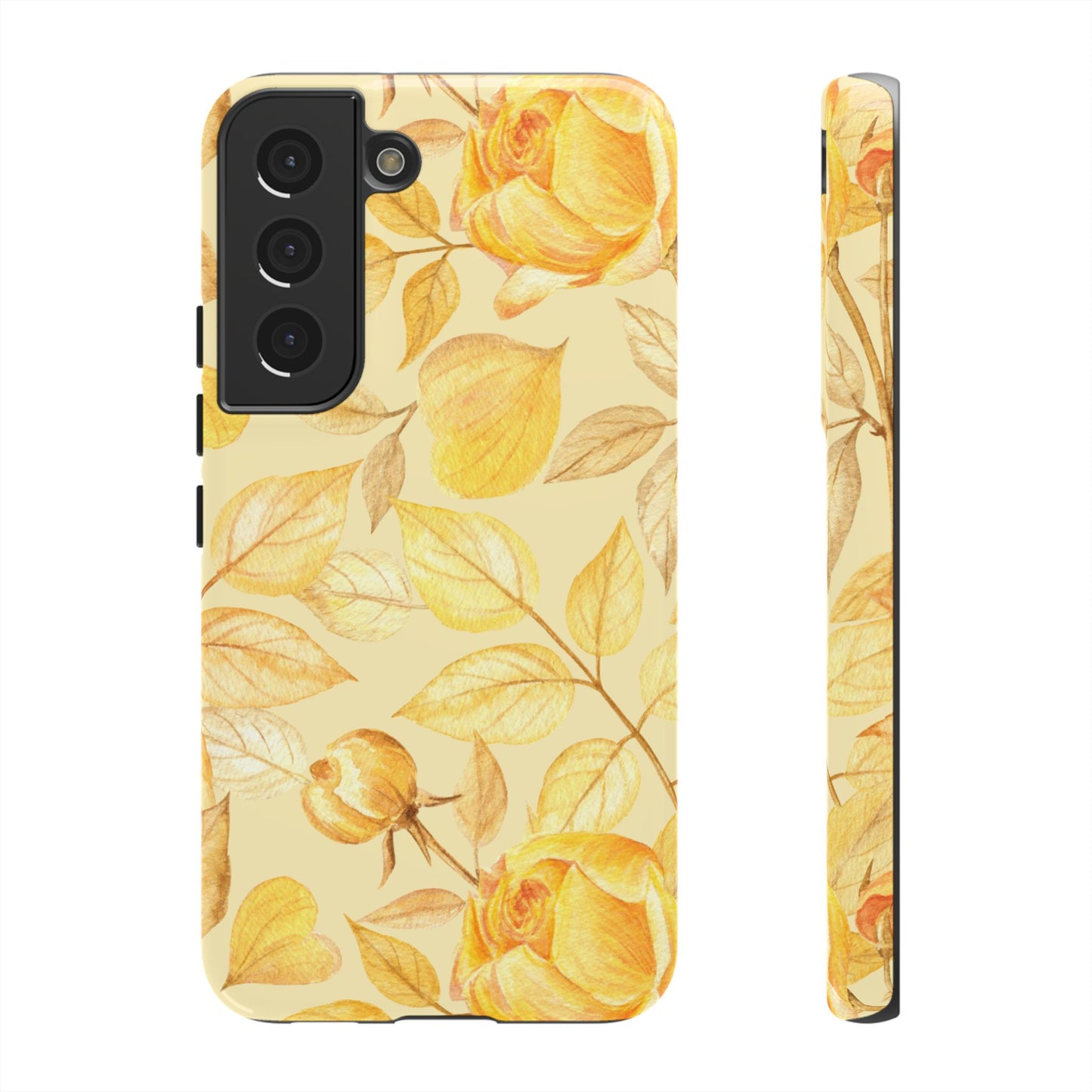 Yellow Dusk Tough Phone Case - Yellow Rose Design
