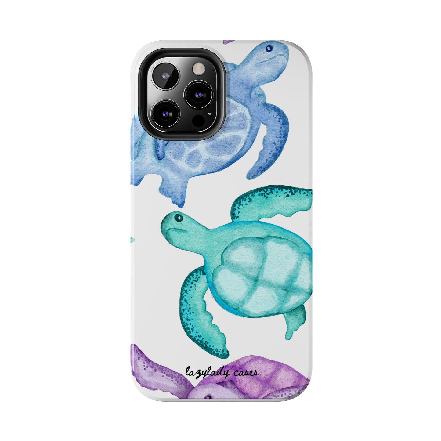 Ocean-Inspired Tough Phone Cases with Colorful Turtles