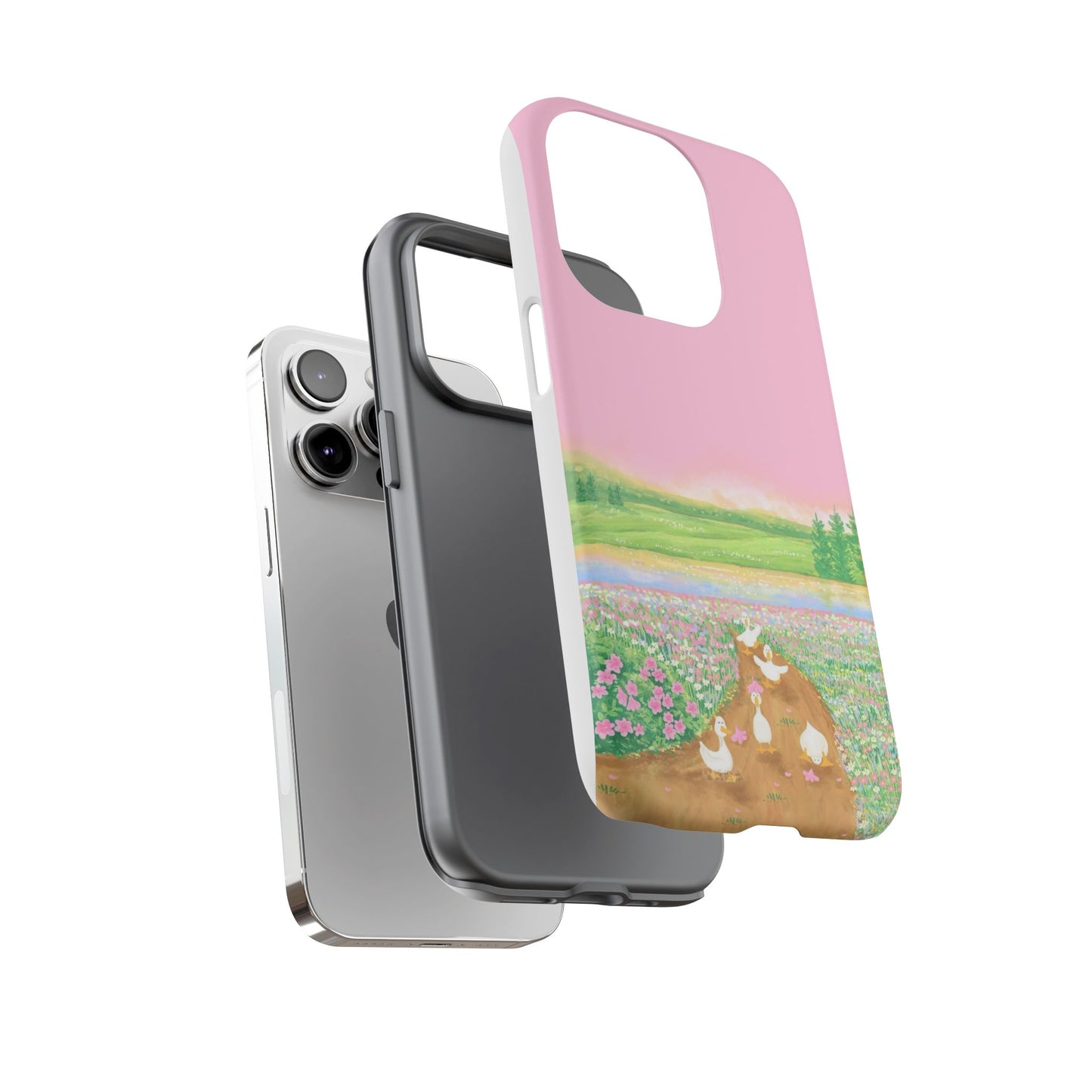 Pastel Floral Phone Case, Tough Cases for Nature Lovers, Cute Phone Accessories, Spring Gifts, Unique Mobile Covers