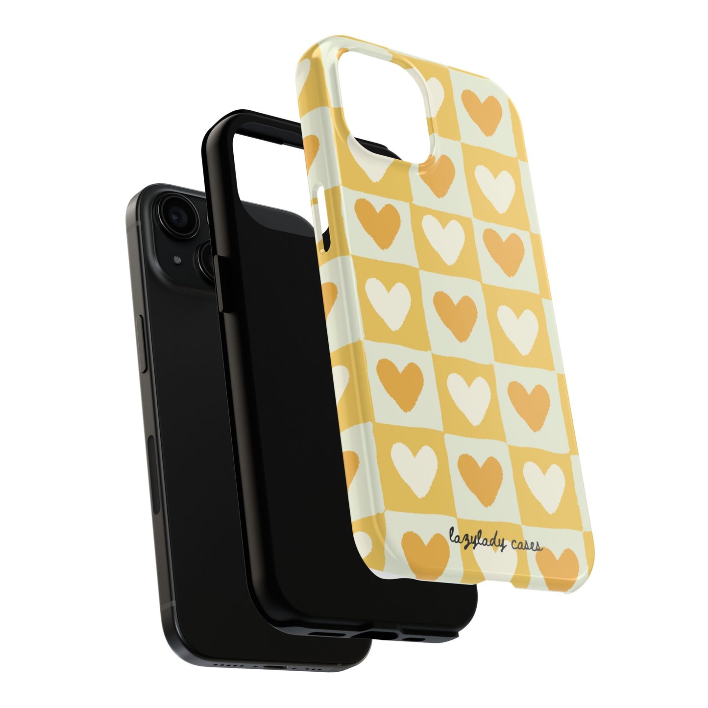 Heart Pattern Tough Phone Case - Cute & Durable for Everyday Use