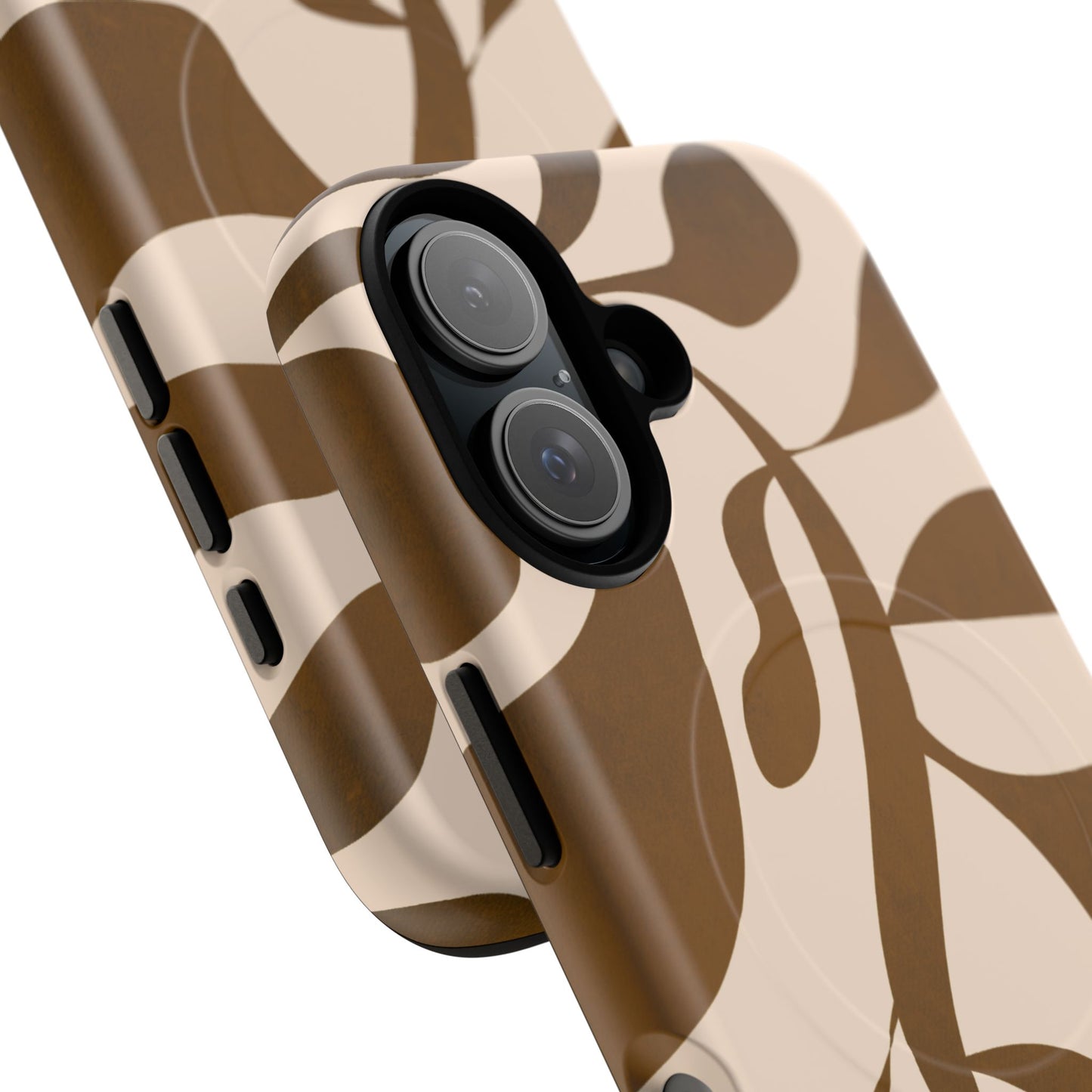 Brown Bonnet Stylish Tough Magnetic Phone Case - Trendy Abstract Design