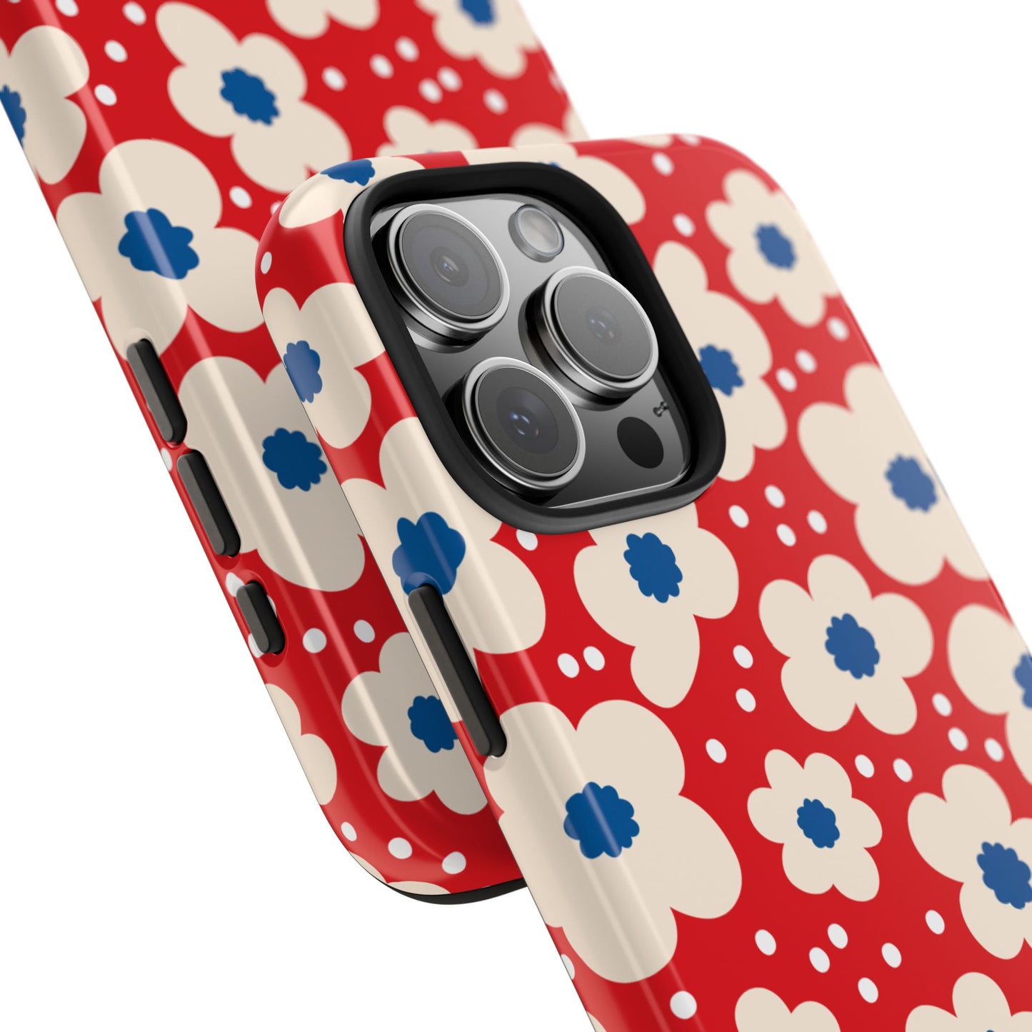 Blossom Floral Tough Phone Case - Durable Protection with Vintage Charm